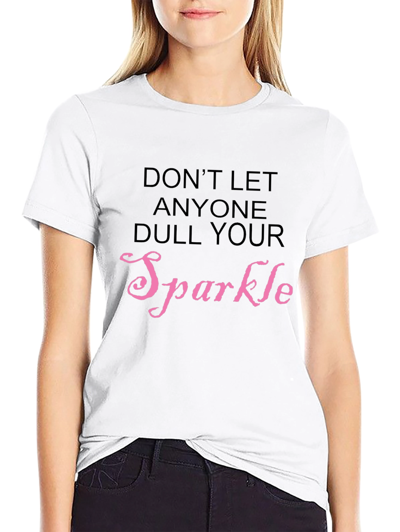 Sparkle Graphic Tee - Inspirational Message