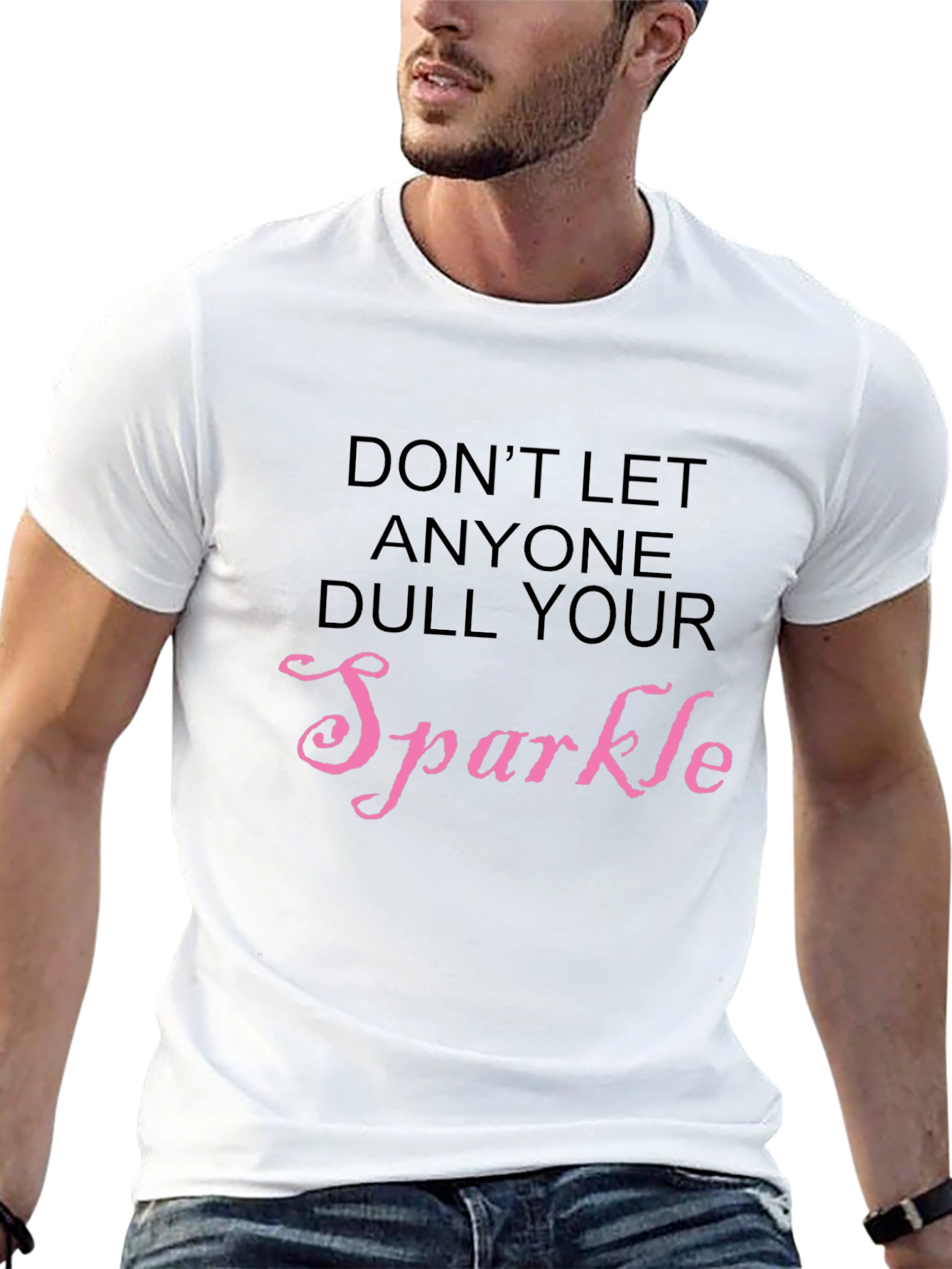 Sparkle Graphic Tee - Inspirational Message