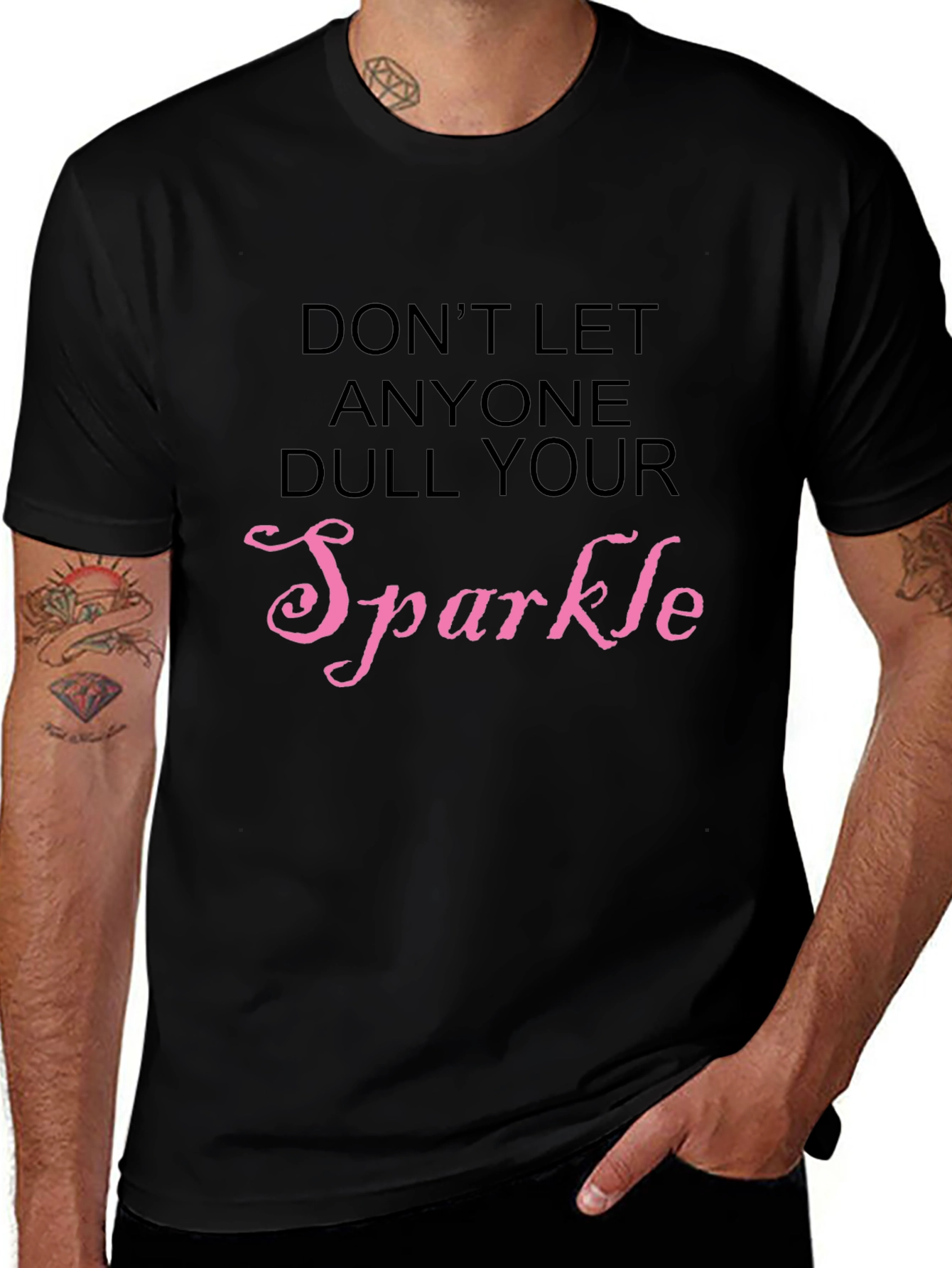 Sparkle Graphic Tee - Inspirational Message