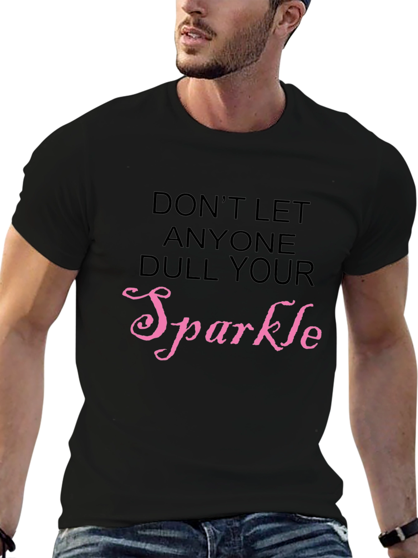 Sparkle Graphic Tee - Inspirational Message