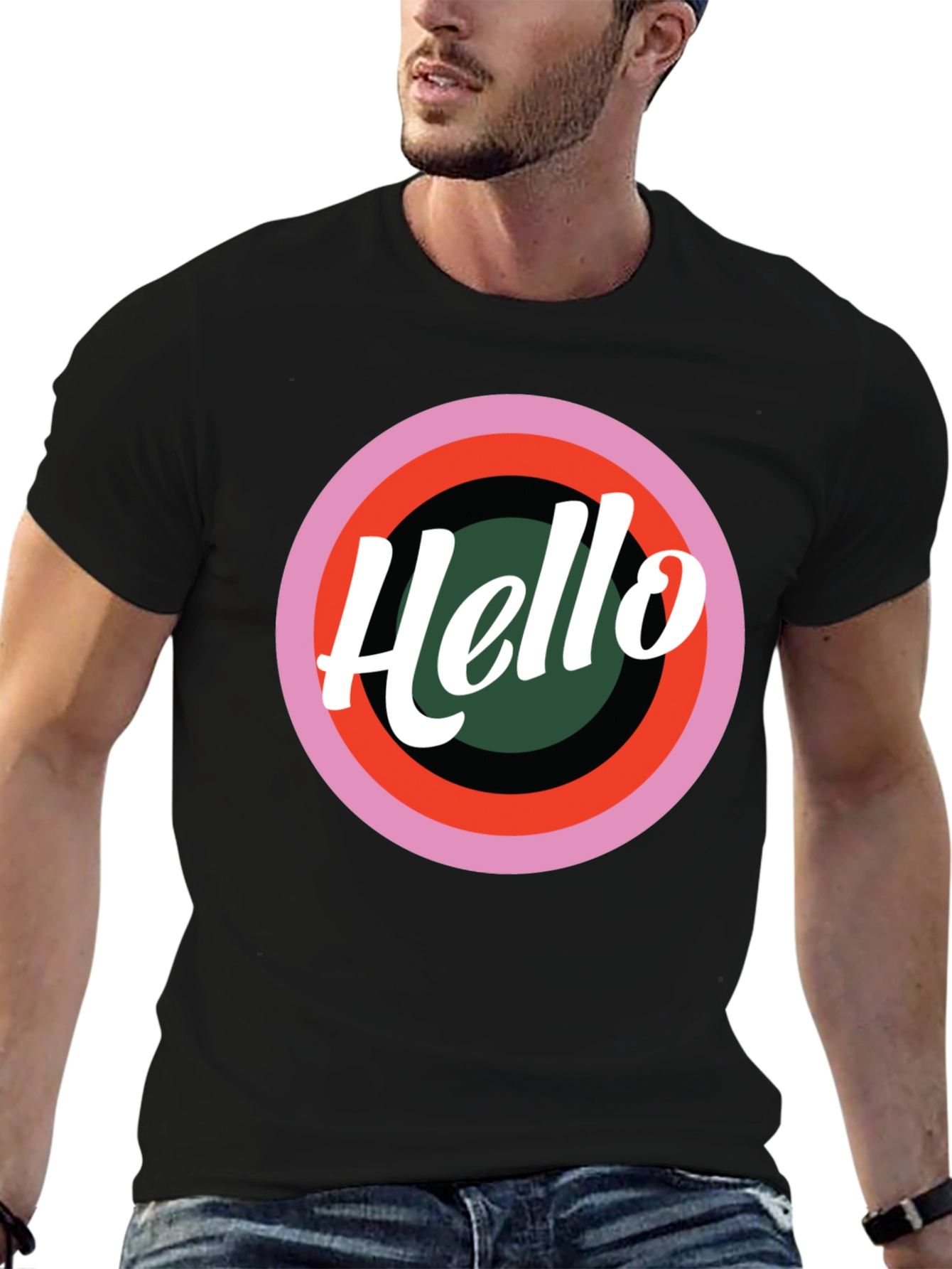 Hello Retro Graphic Tee - Stylish Casual T-Shirt