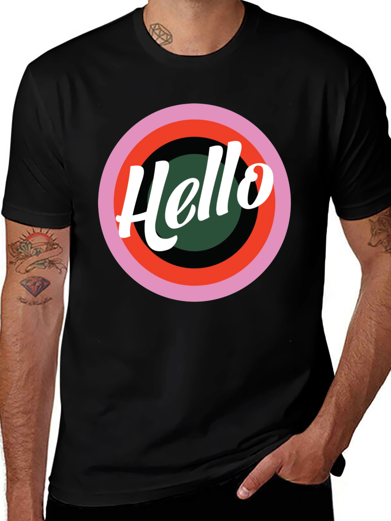 Hello Retro Graphic Tee - Stylish Casual T-Shirt