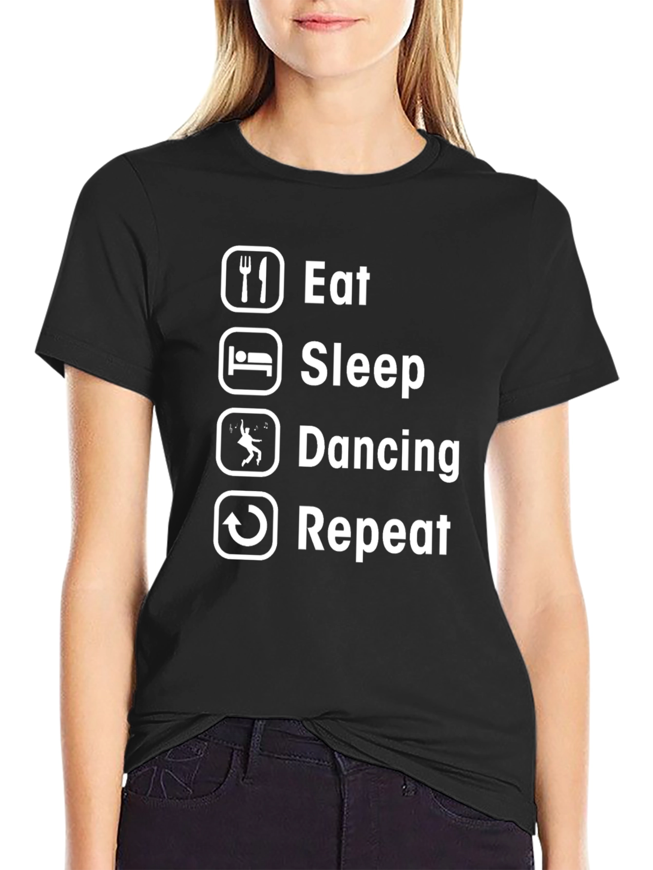 Eat Sleep Dancing Repeat Graphic Tee
