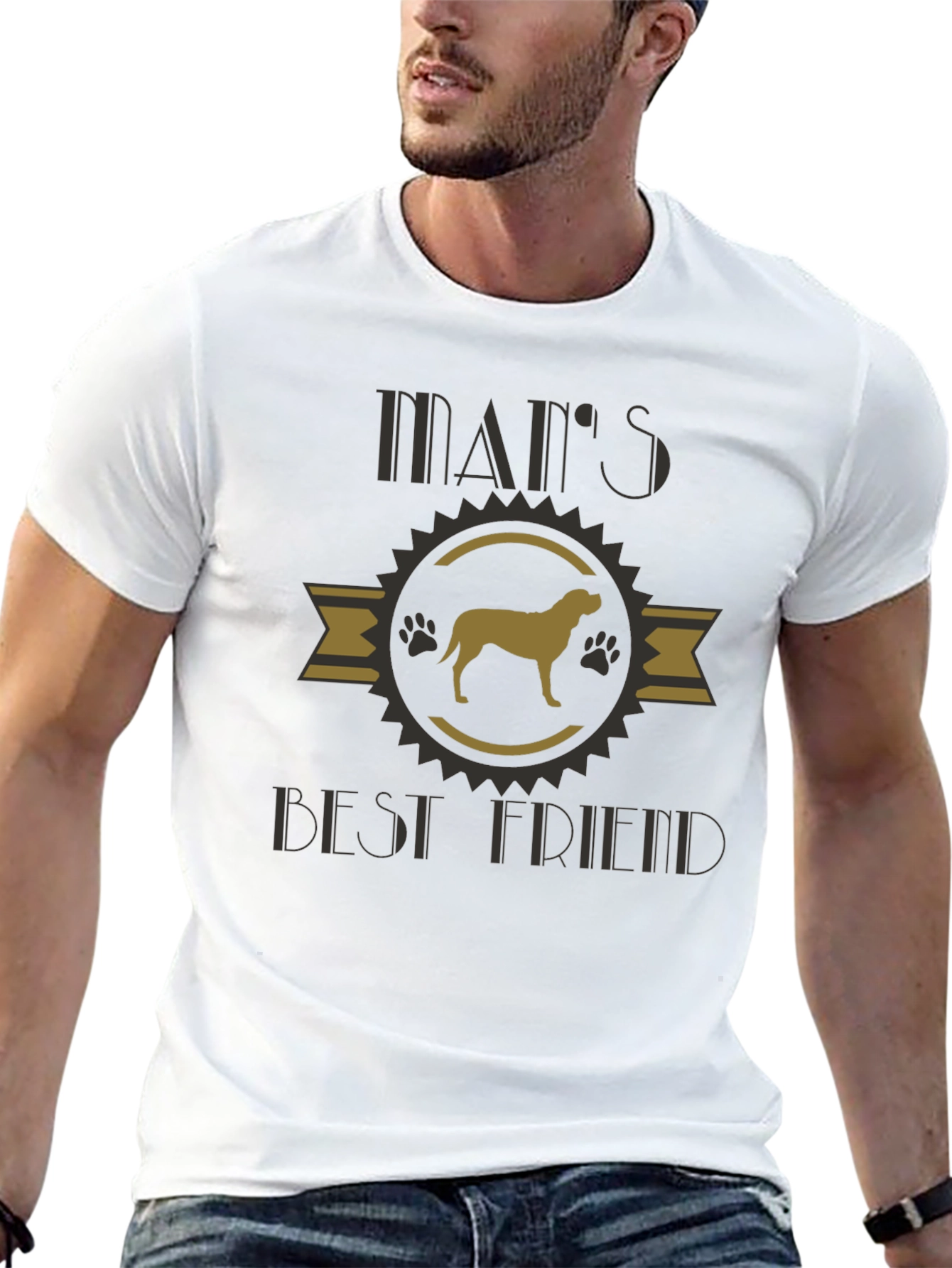 Mans Best Friend Dog Graphic T-Shirt