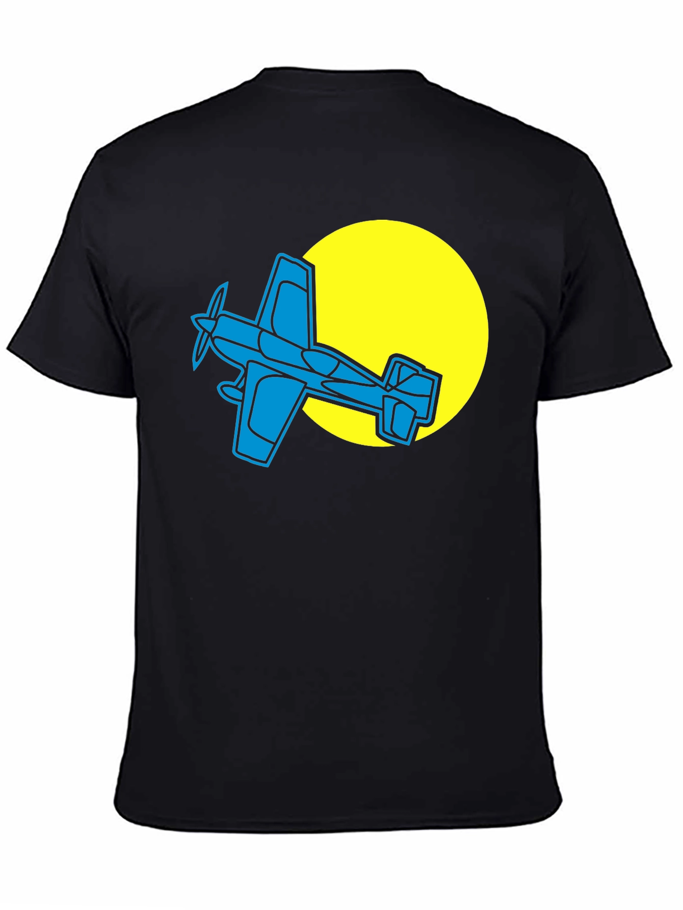 Airplane Graphic T-Shirt - Black Cotton Tee