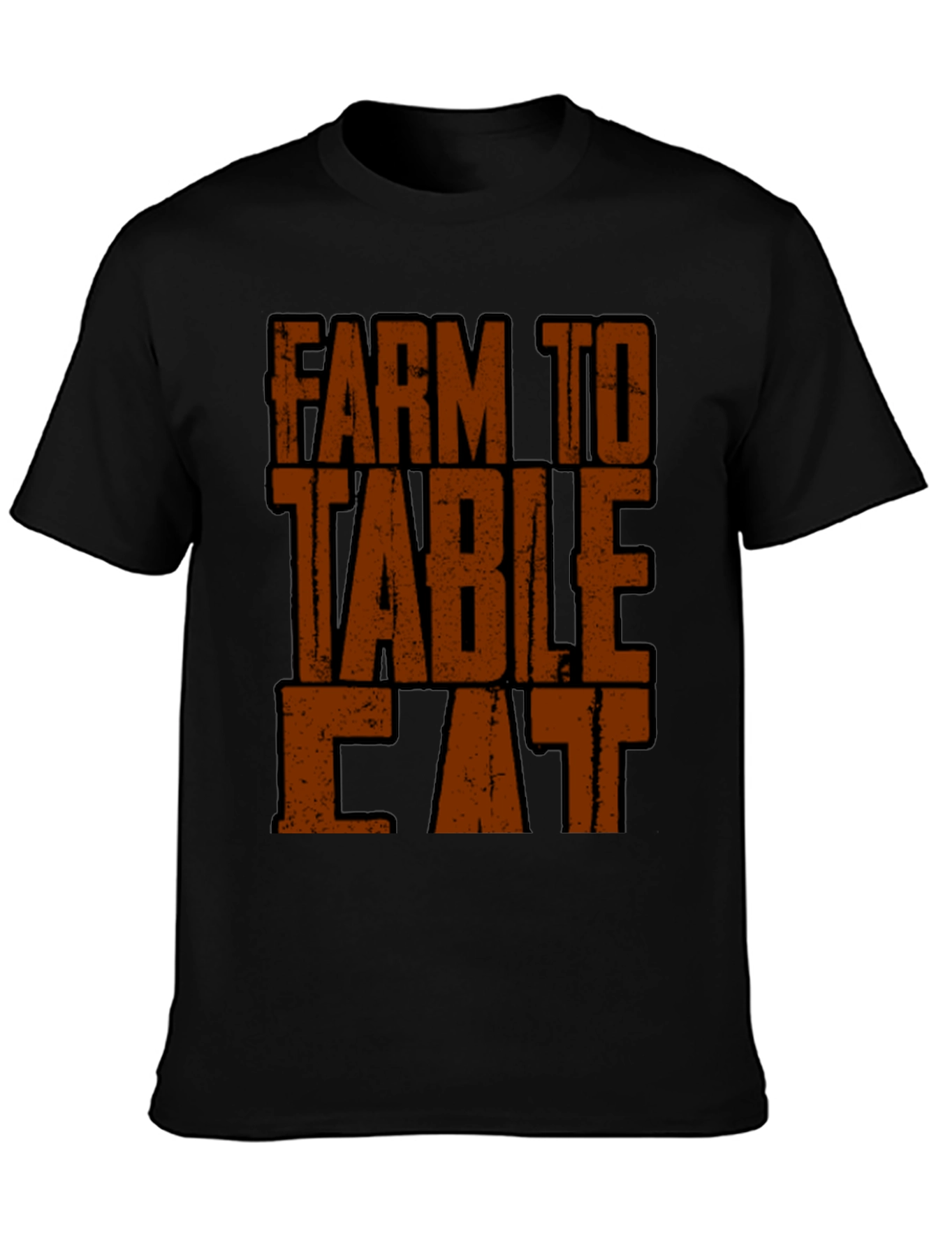 Farm to Table Eat T-Shirt - Black