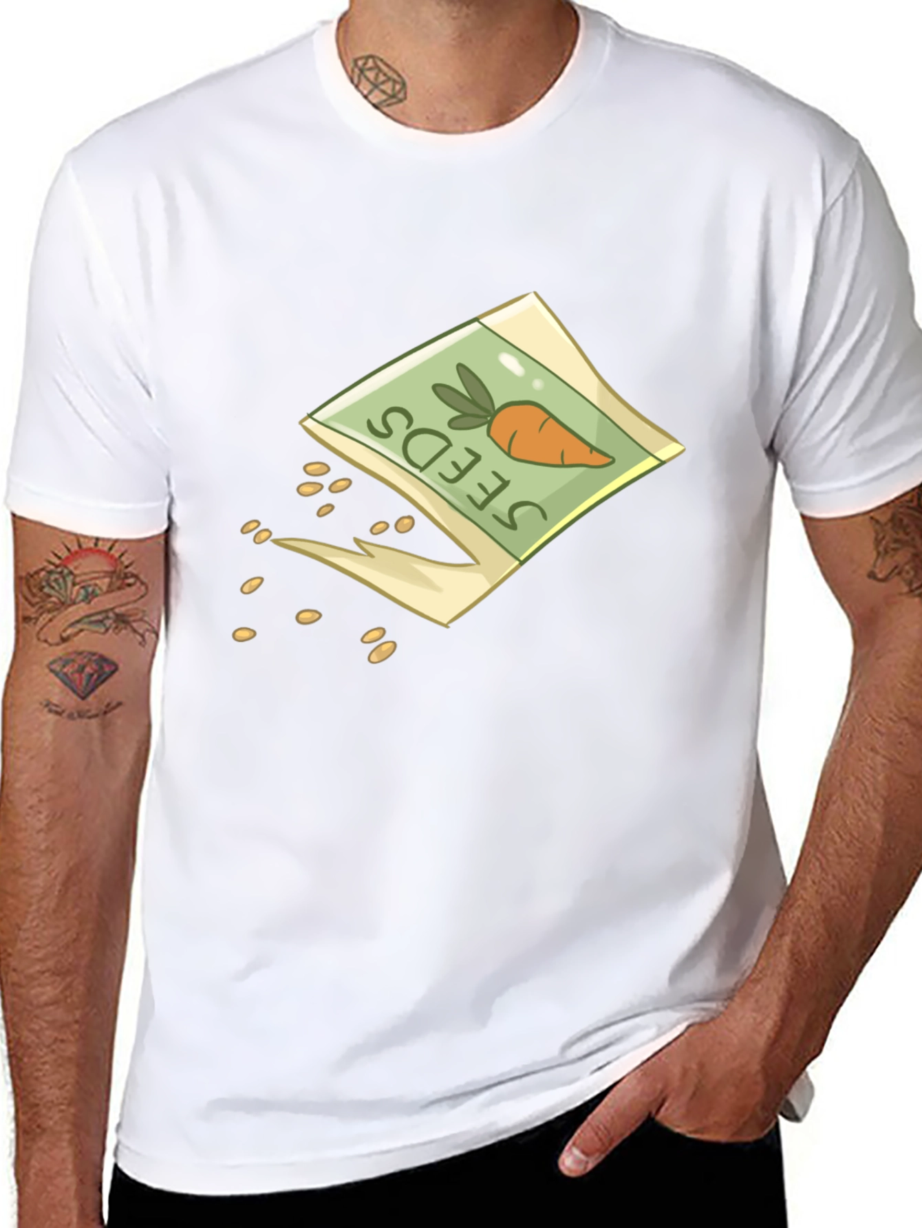 Carrot Seeds T-Shirt - Gardening Novelty Tee