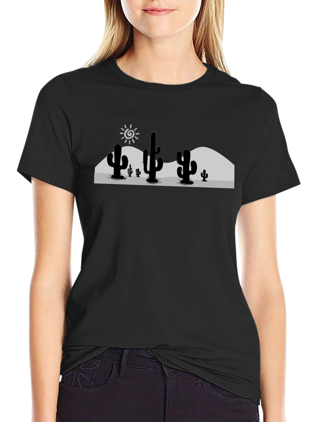 Cactus Graphic Tee - Desert Landscape Print