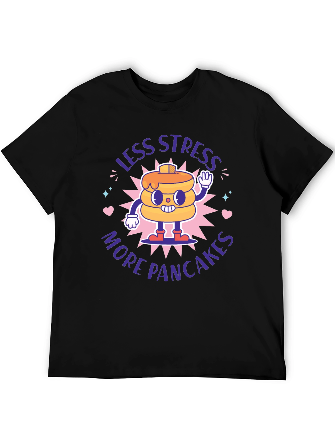 Less Stress More Pancakes Funny T-Shirt