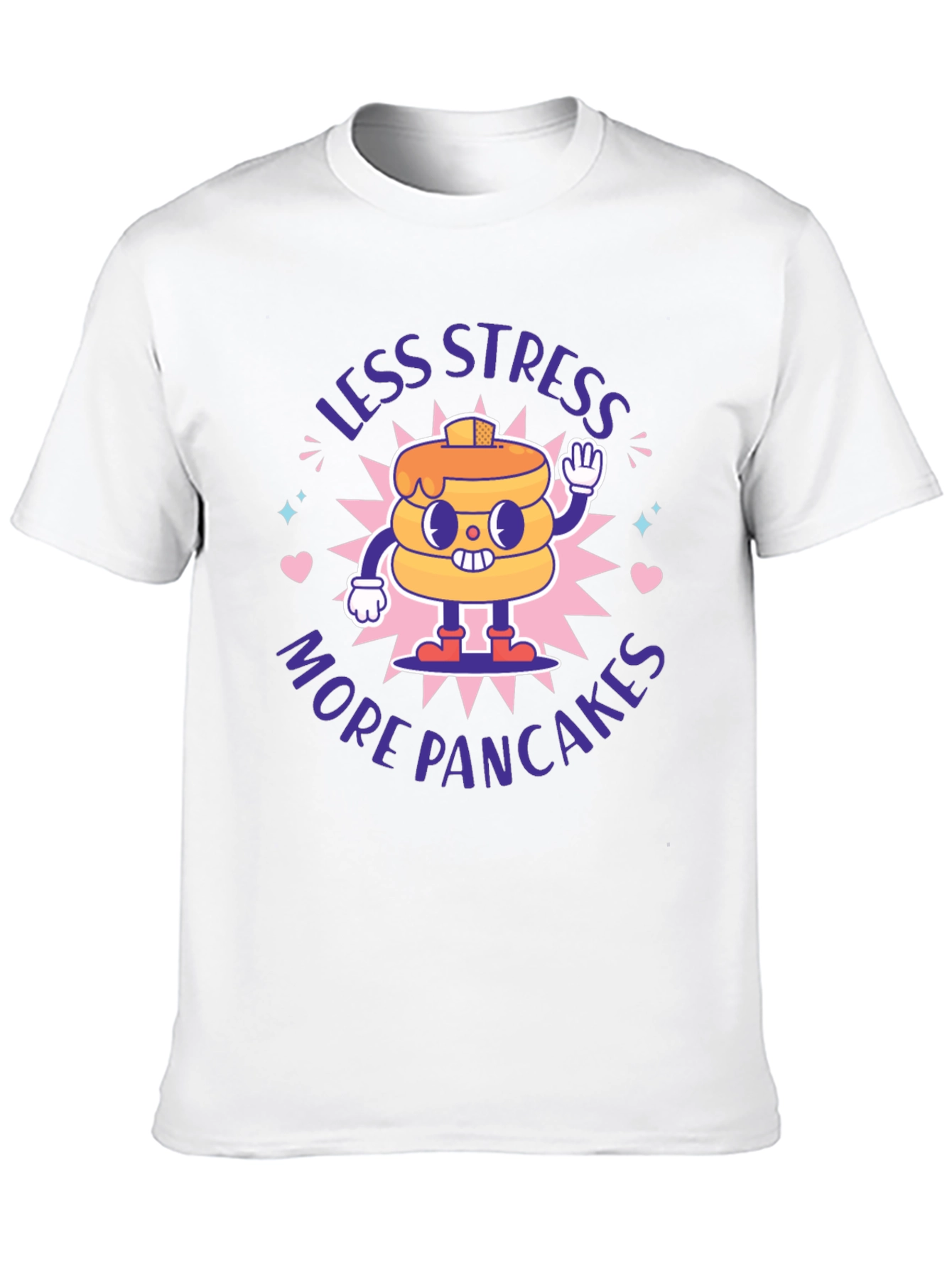 Less Stress More Pancakes Funny T-Shirt