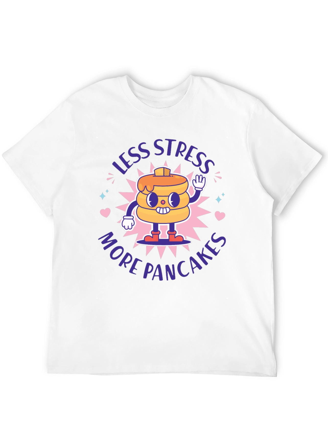 Less Stress More Pancakes Funny T-Shirt