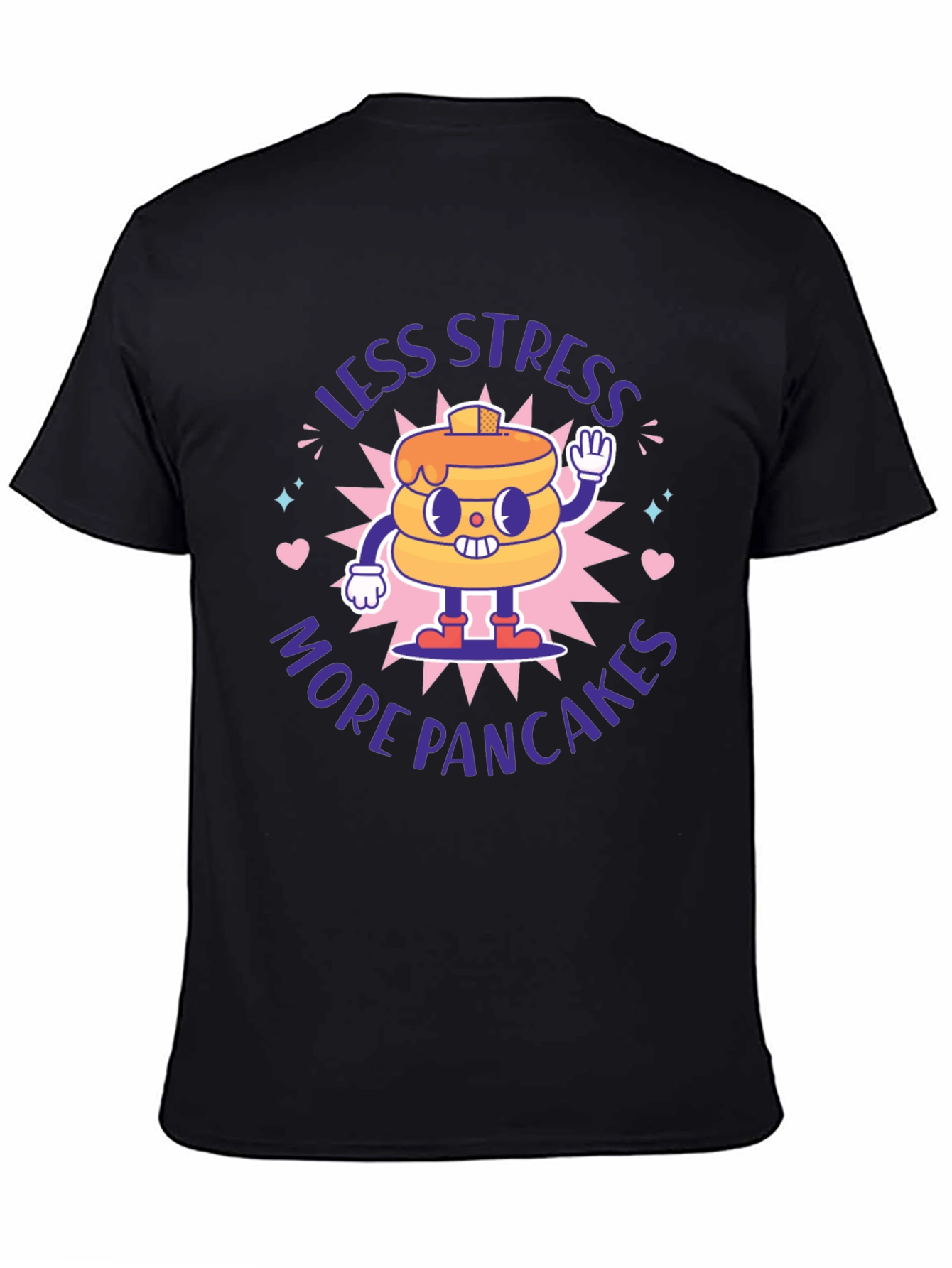 Less Stress More Pancakes Funny T-Shirt