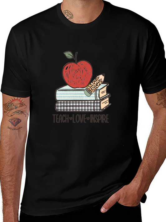 Teacher Apple Books T-Shirt