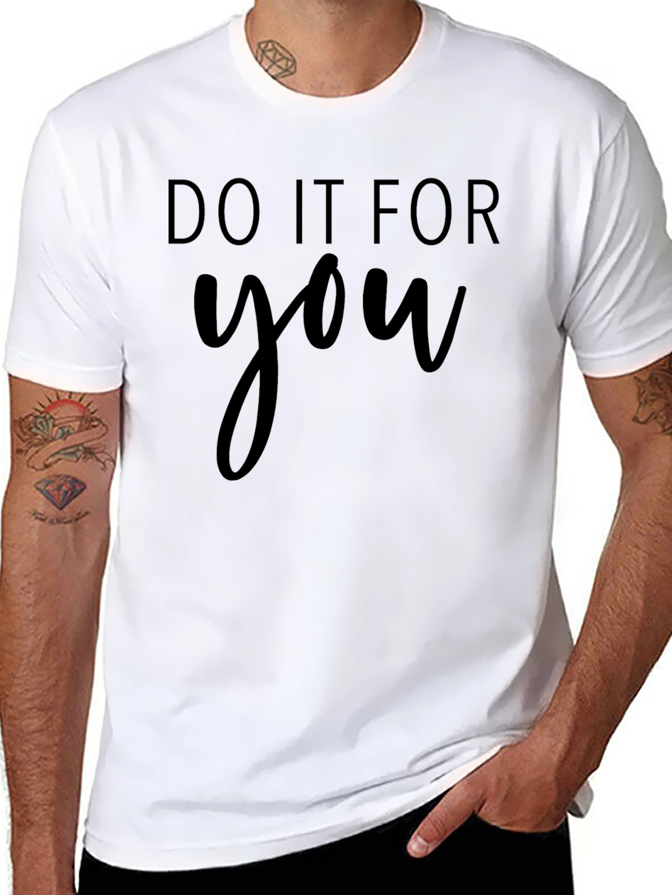 Do It For You Black T-Shirt Motivational Tee