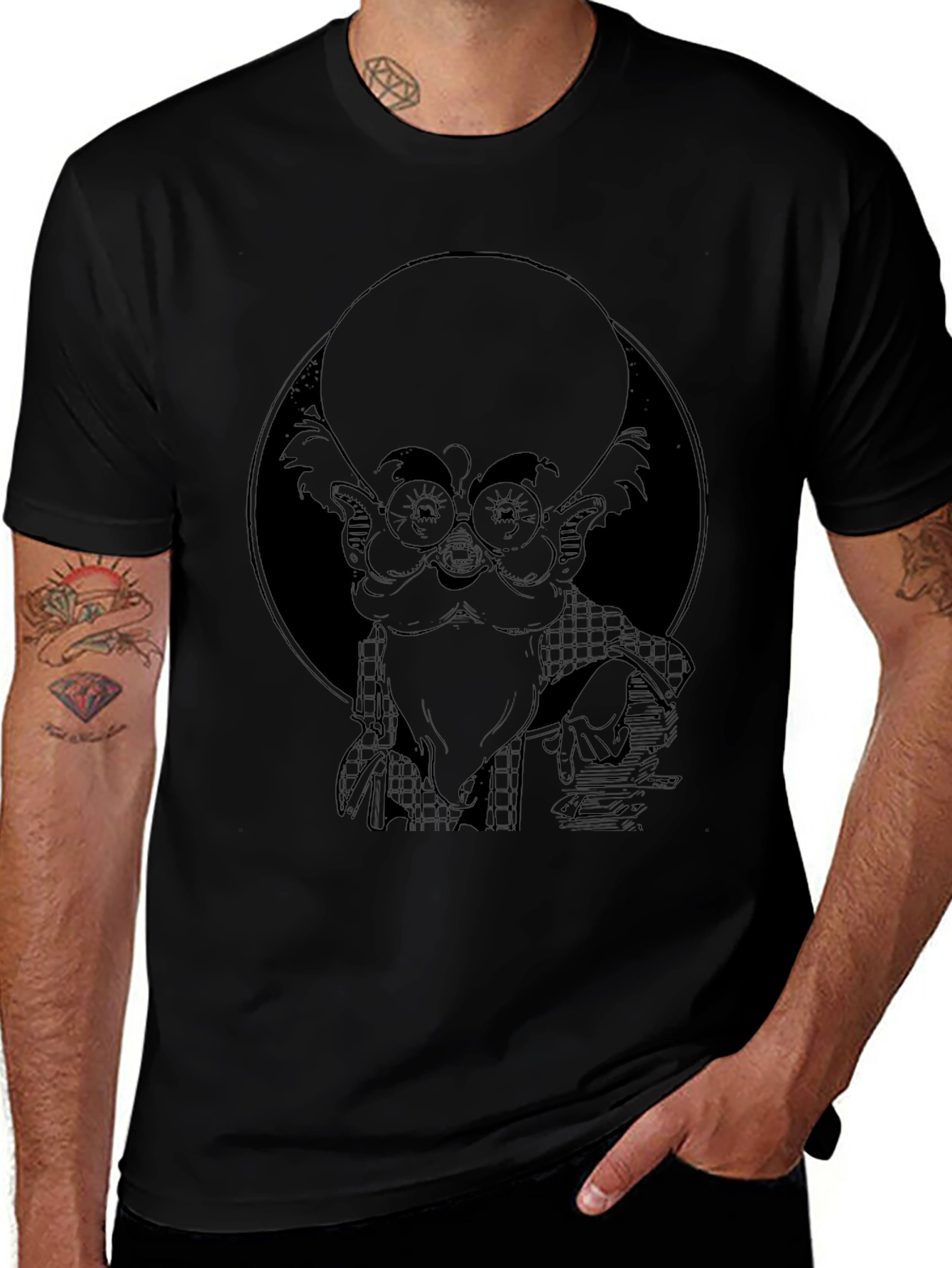 Cartoon Character Graphic Print T-Shirt