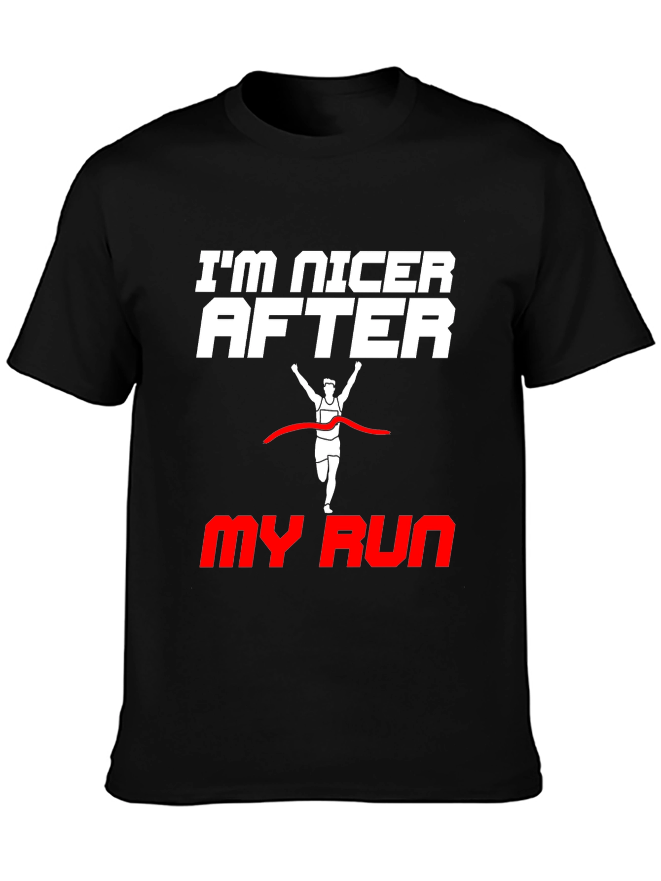 Im Nicer After My Run Black T-Shirt