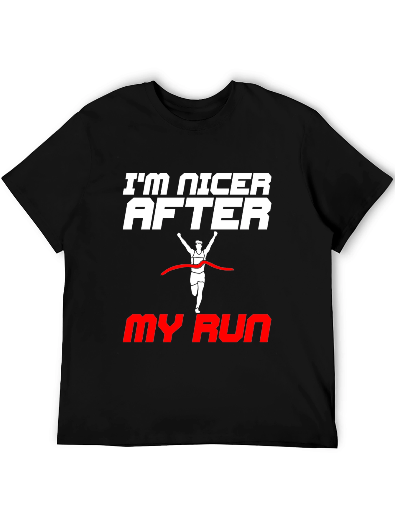 Im Nicer After My Run Black T-Shirt