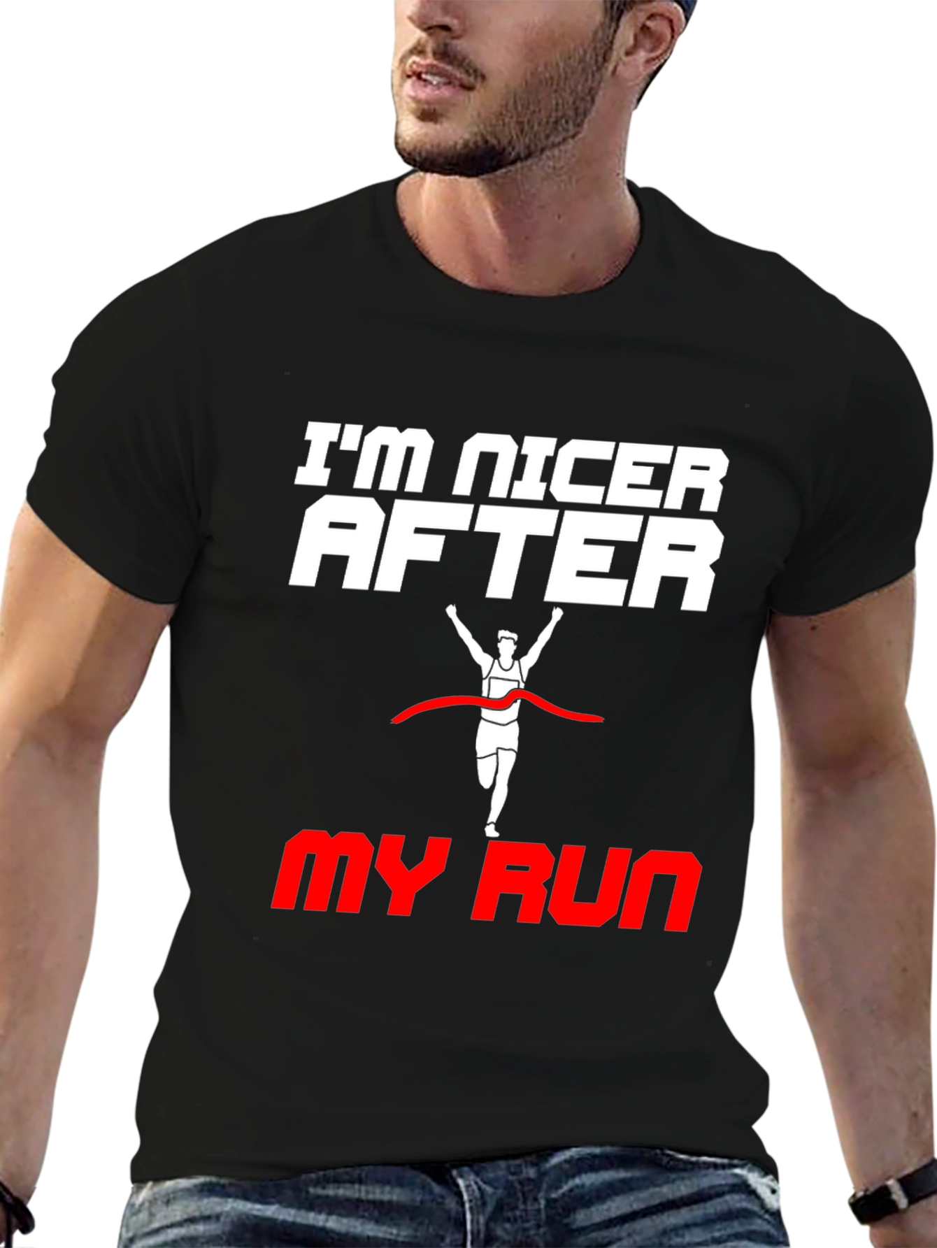 Im Nicer After My Run Black T-Shirt