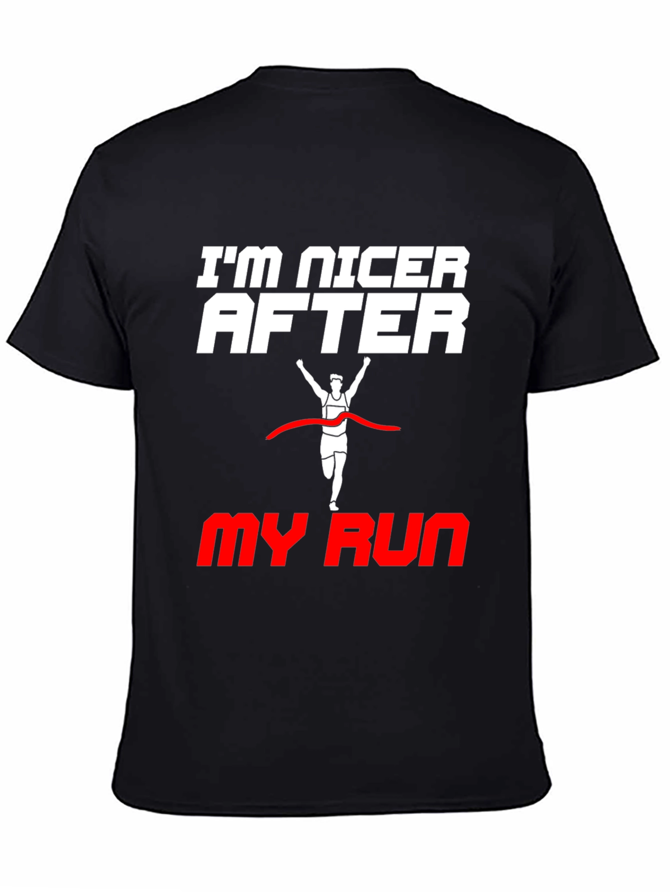 Im Nicer After My Run Black T-Shirt