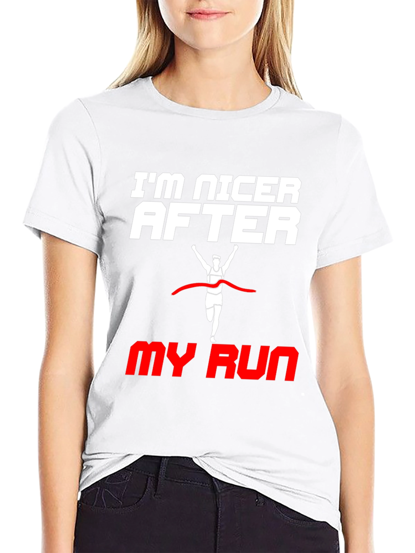 Im Nicer After My Run Black T-Shirt