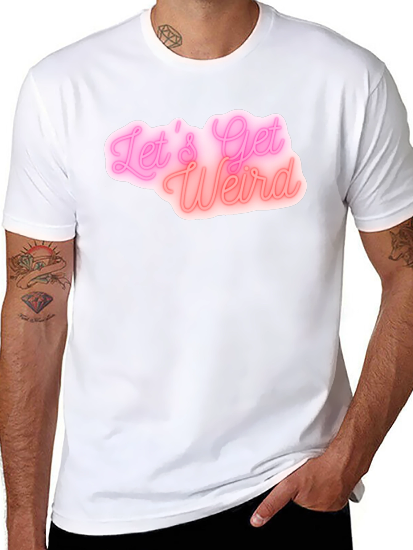 Lets Get Weird Black Graphic Tee