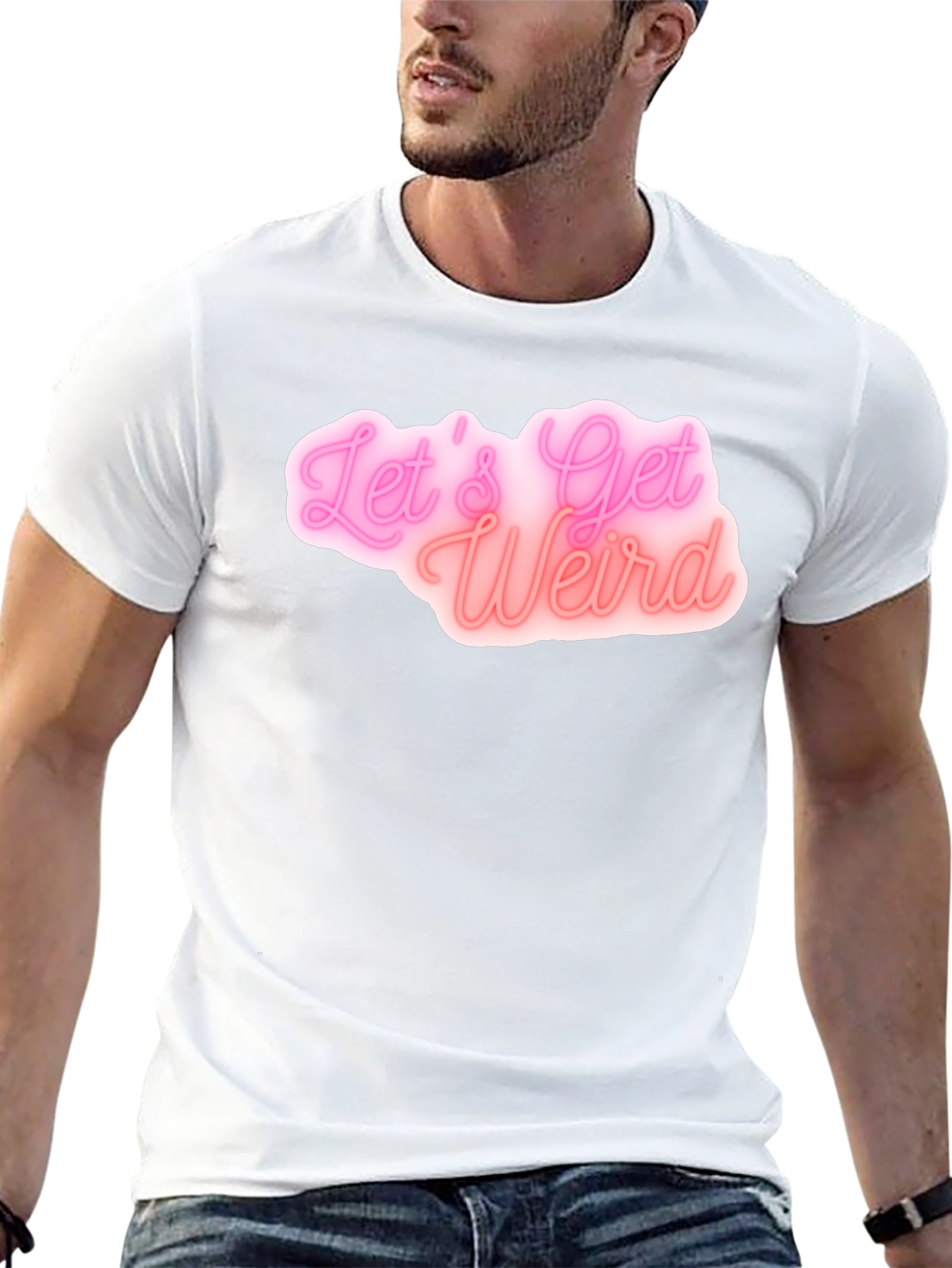 Lets Get Weird Black Graphic Tee