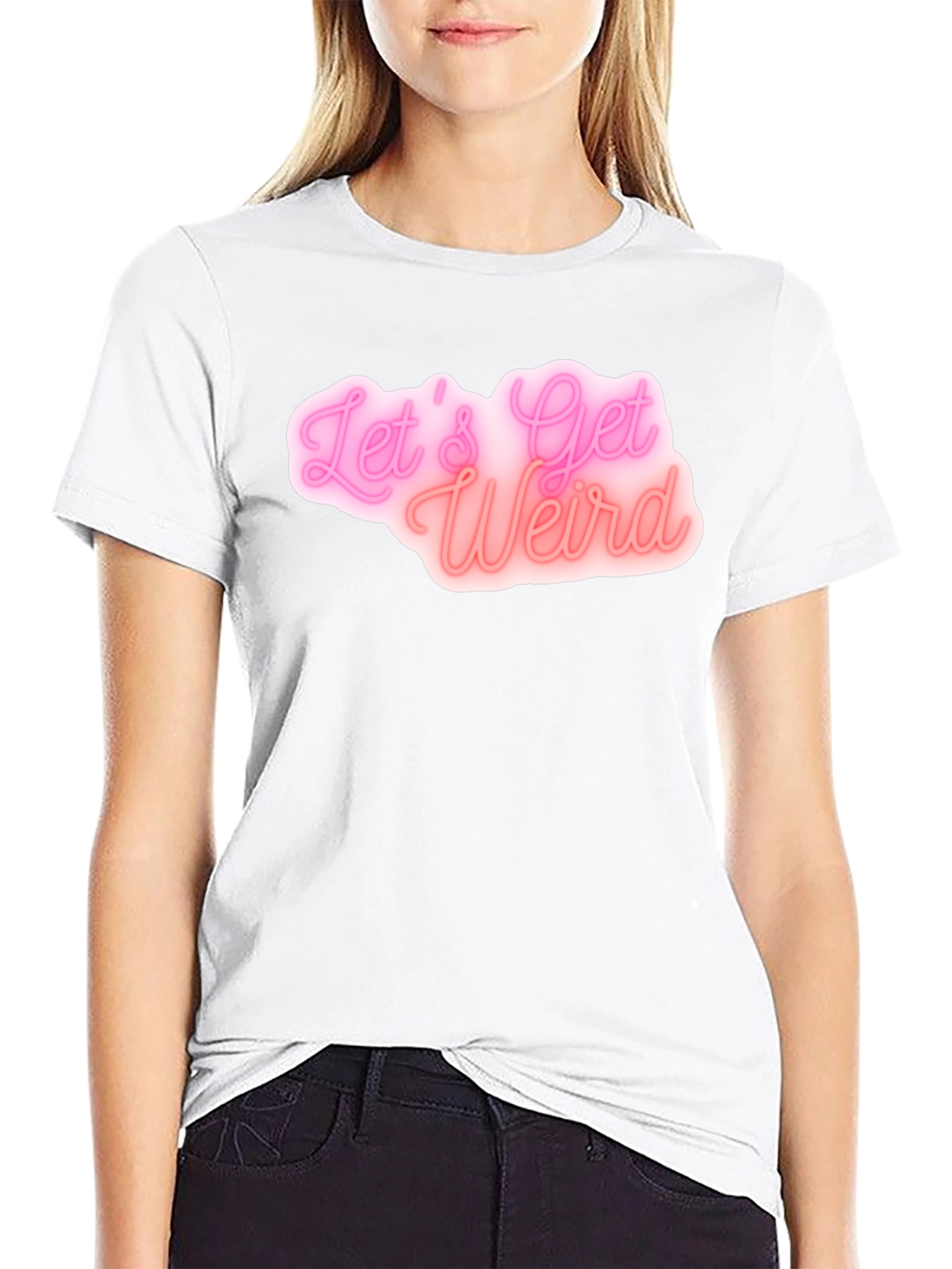 Lets Get Weird Black Graphic Tee