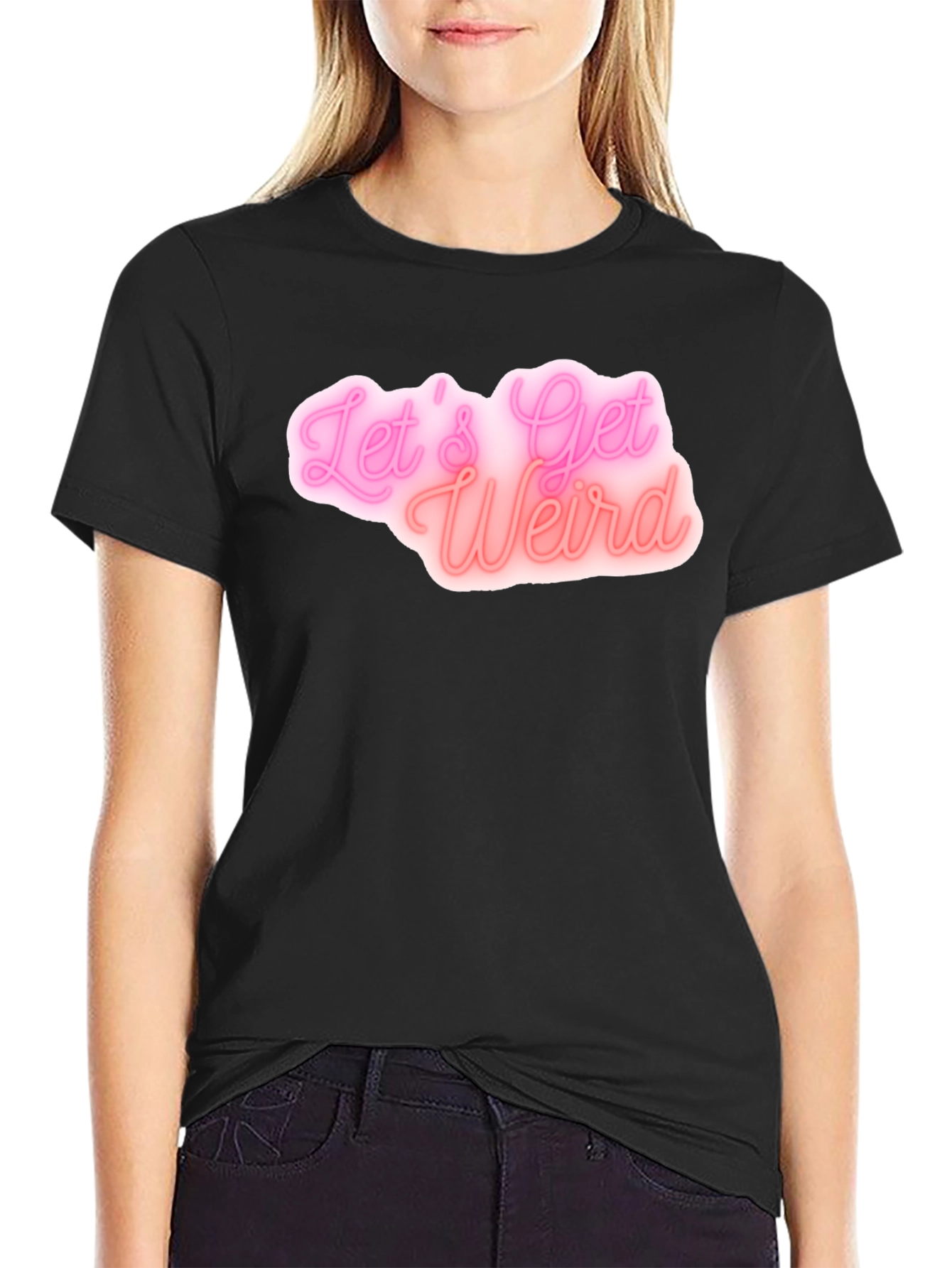 Lets Get Weird Black Graphic Tee