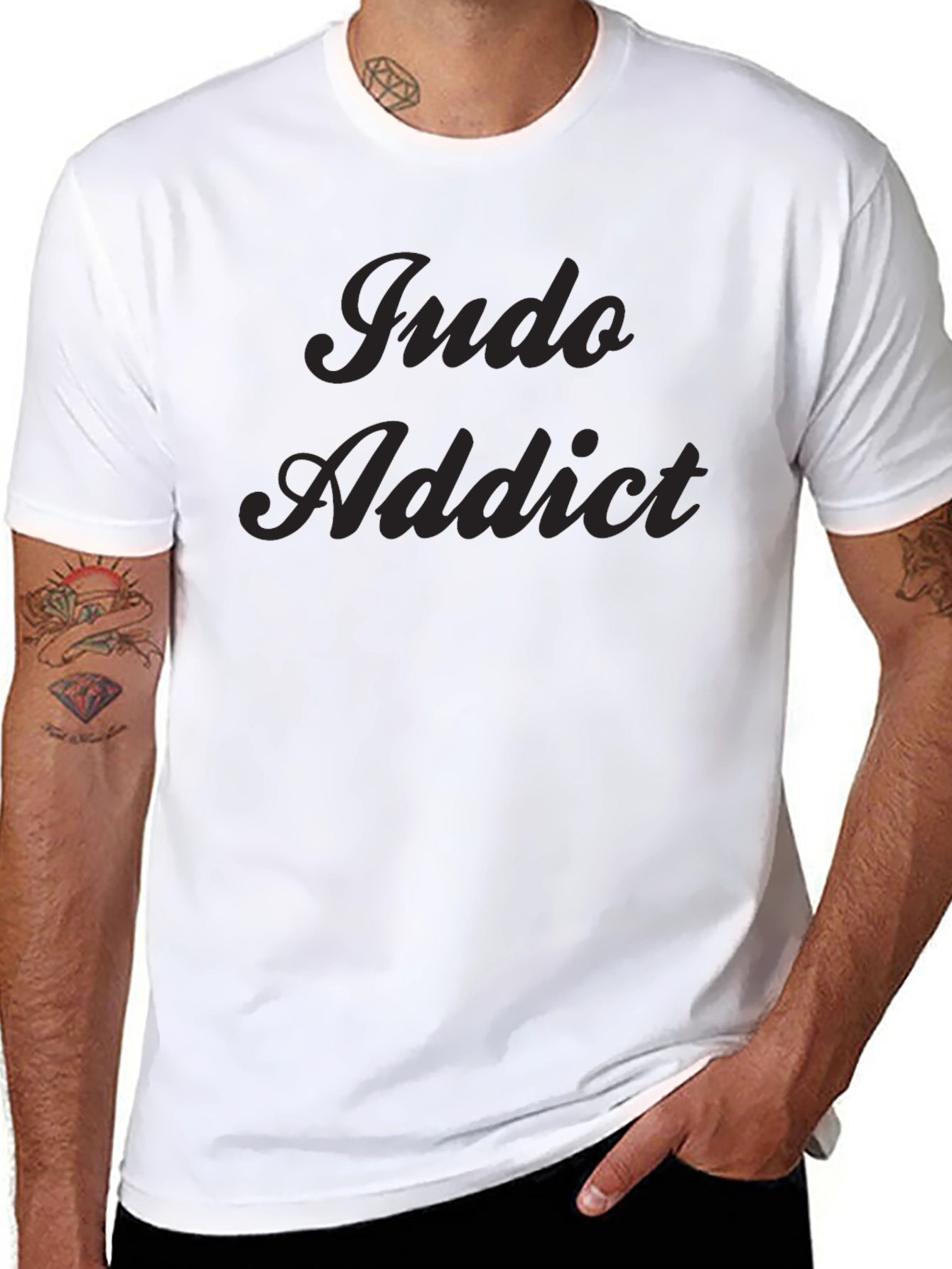 Judo Addict Black T-Shirt Mens Fashion Tee