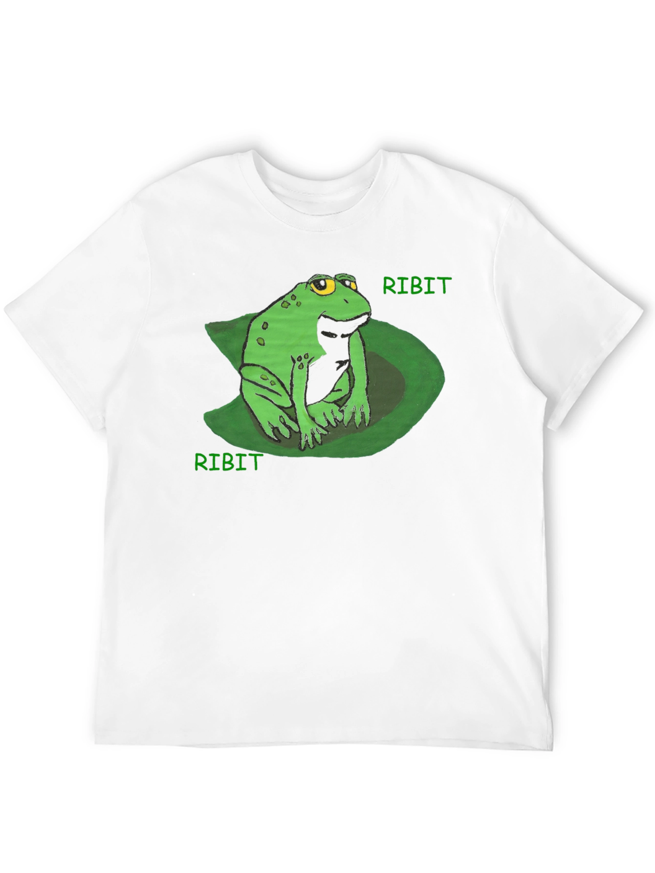 Ribit Frog Tee - Comfy Black Cotton T-Shirt