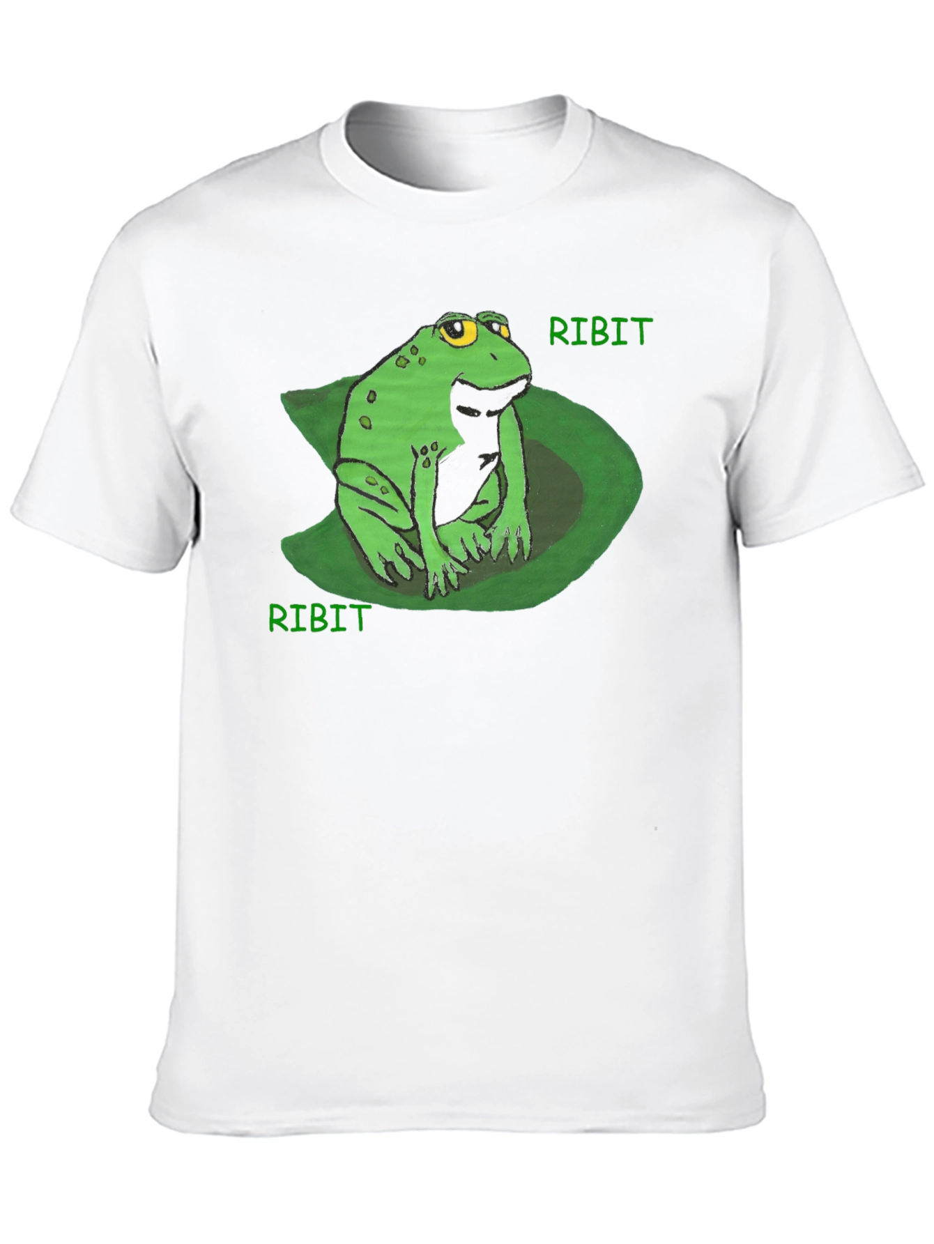 Ribit Frog Tee - Comfy Black Cotton T-Shirt