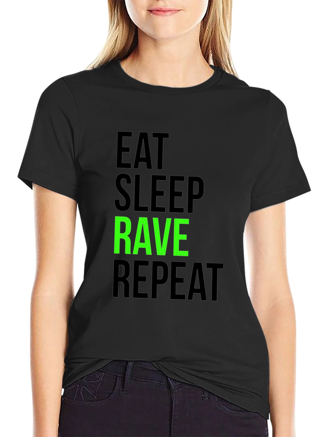 Eat Sleep Rave Repeat Graphic Tee