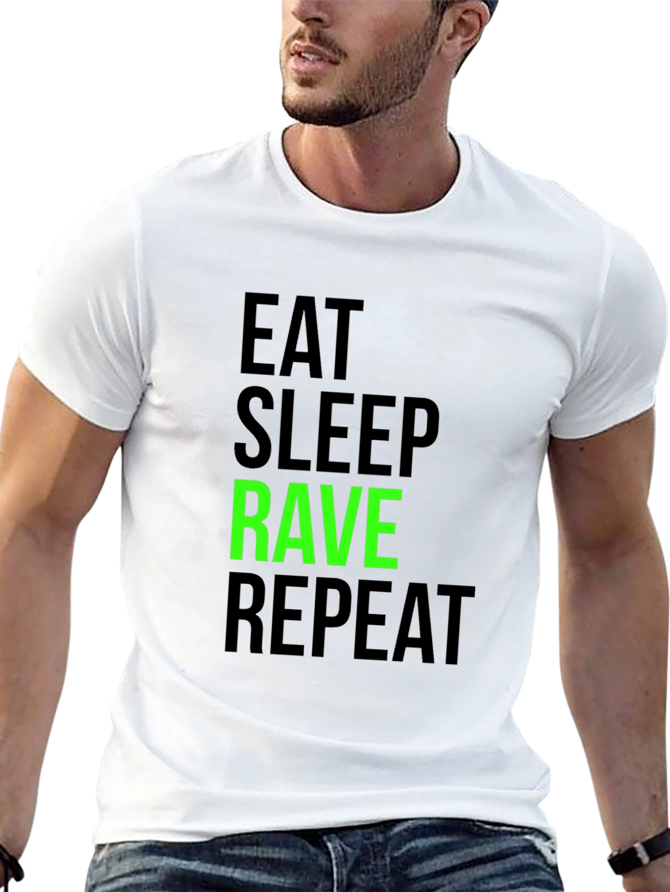 Eat Sleep Rave Repeat Graphic Tee