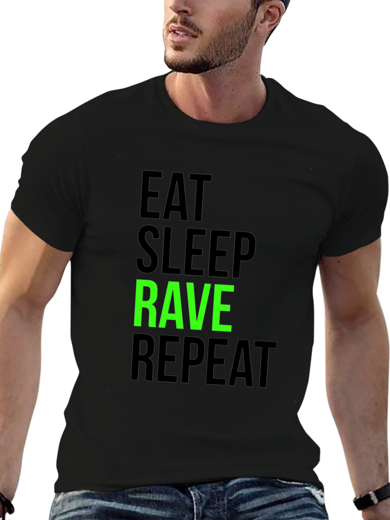 Eat Sleep Rave Repeat Graphic Tee