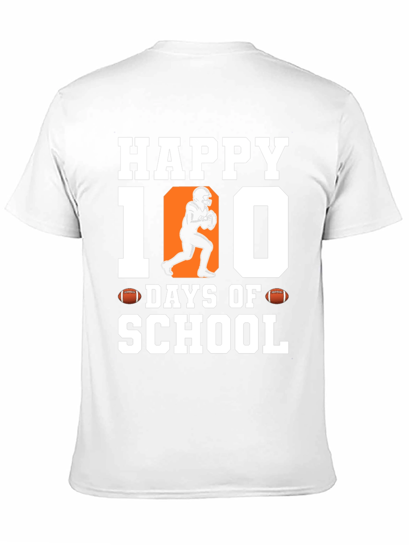 Happy 100 Days of School Football T-Shirt