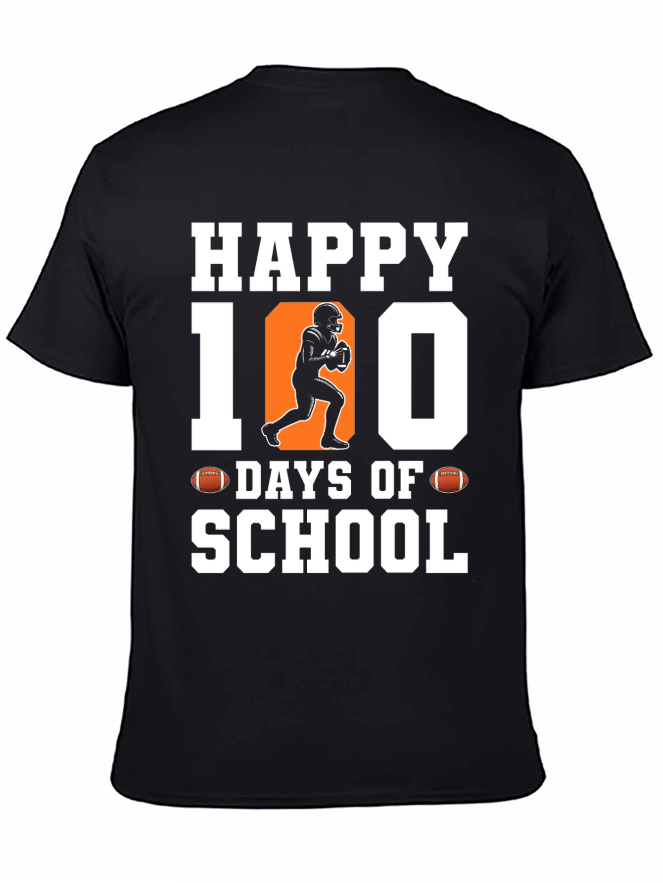 Happy 100 Days of School Football T-Shirt
