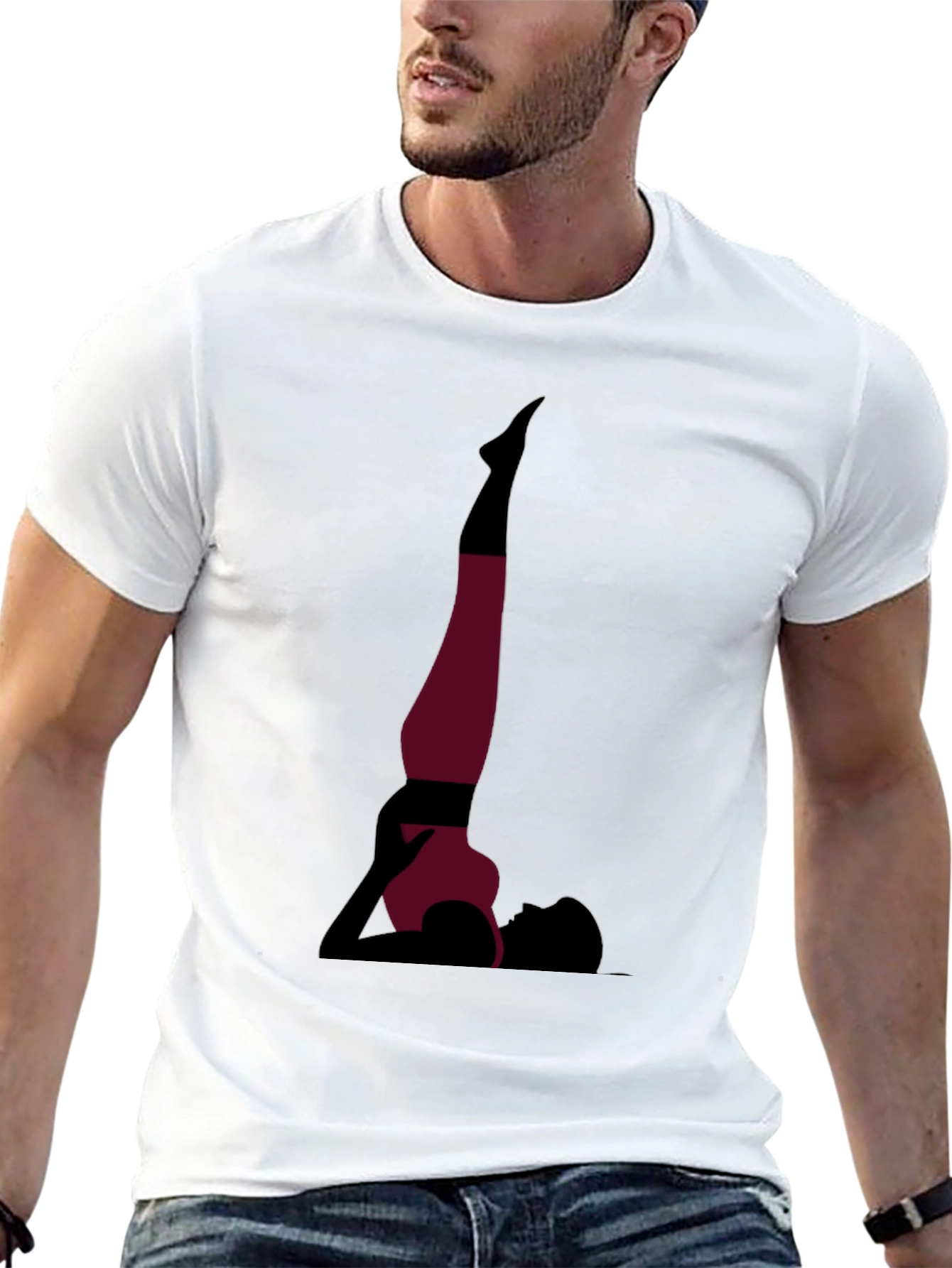 Yoga Pose Graphic Tee - Black
