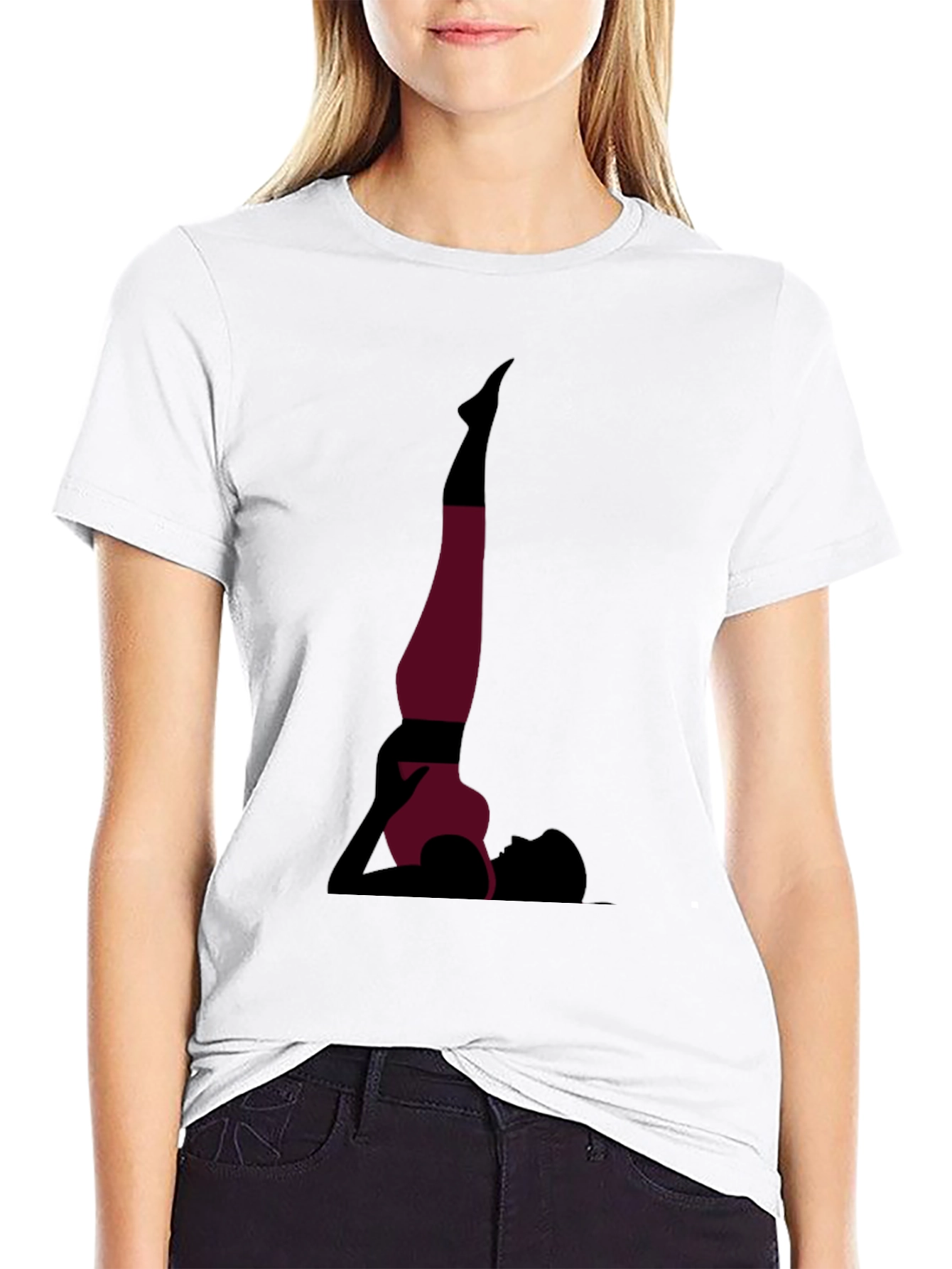 Yoga Pose Graphic Tee - Black
