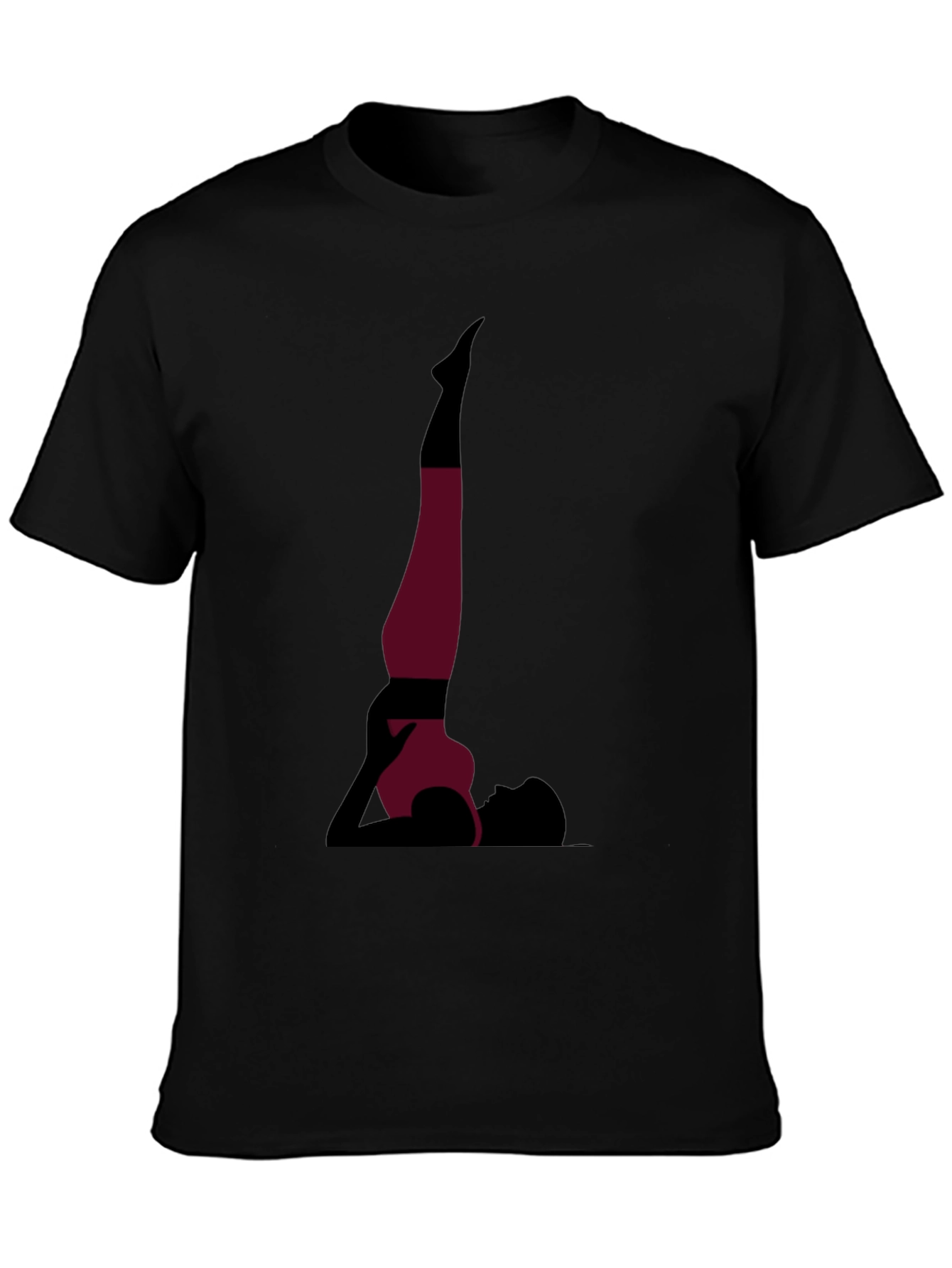 Yoga Pose Graphic Tee - Black