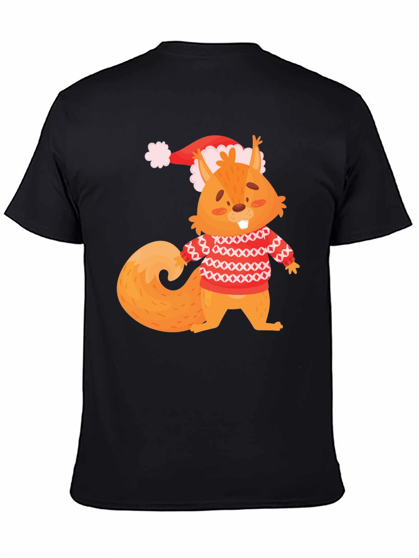 Festive Squirrel Graphic Tee - Holiday Edition