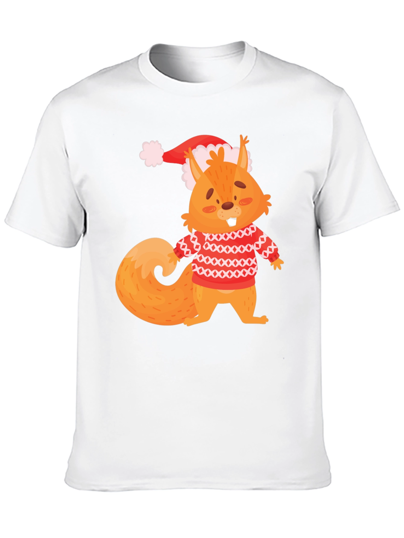 Festive Squirrel Graphic Tee - Holiday Edition