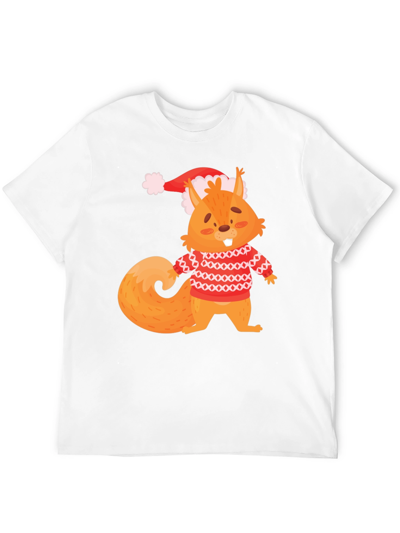 Festive Squirrel Graphic Tee - Holiday Edition