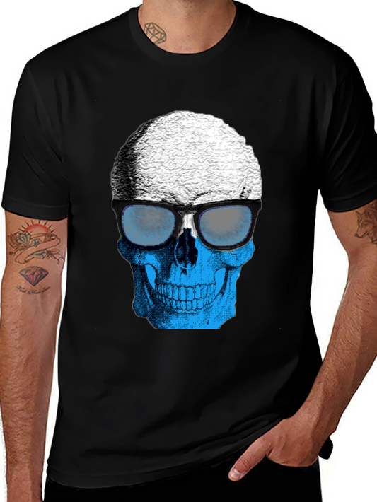 Skull with Sunglasses Graphic T-Shirt - Cool Style
