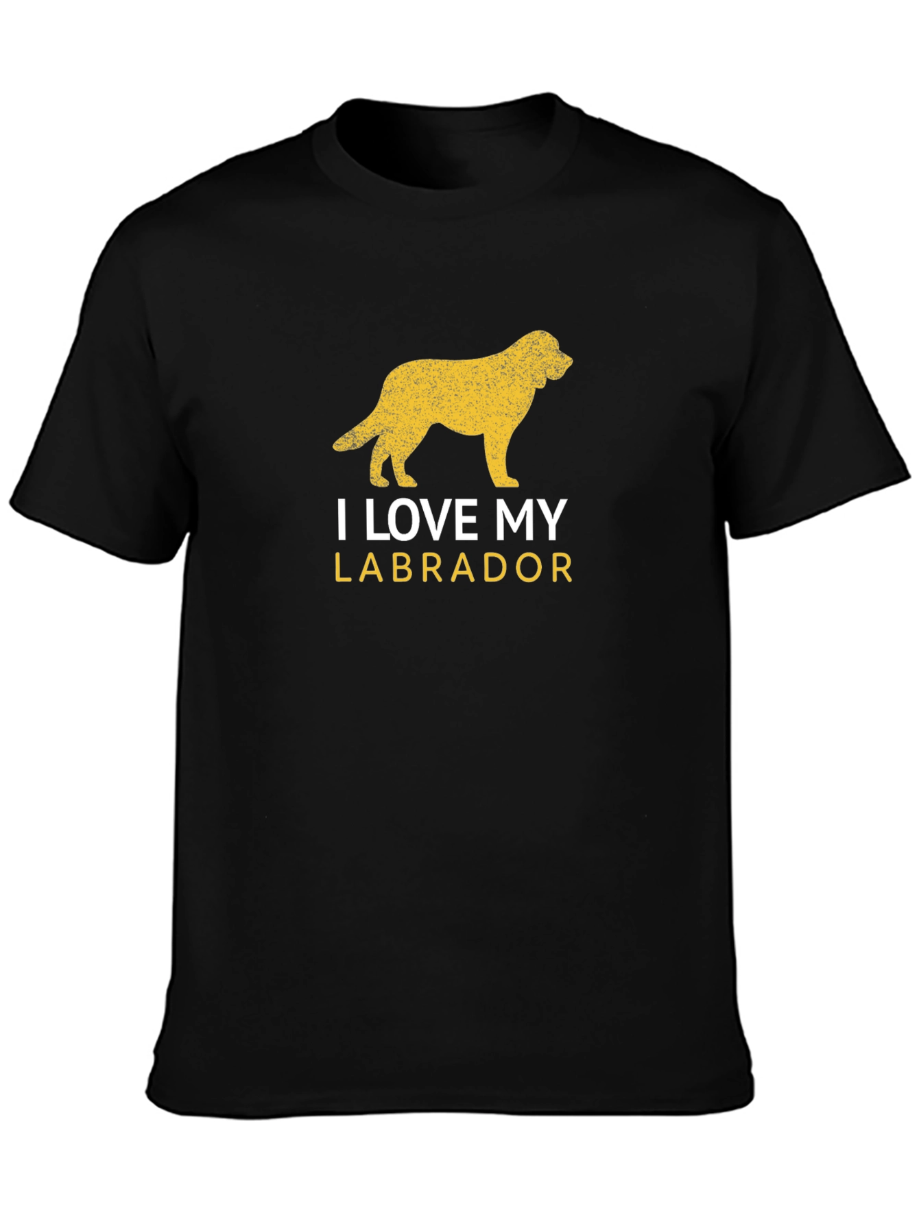 I Love My Labrador Black T-Shirt