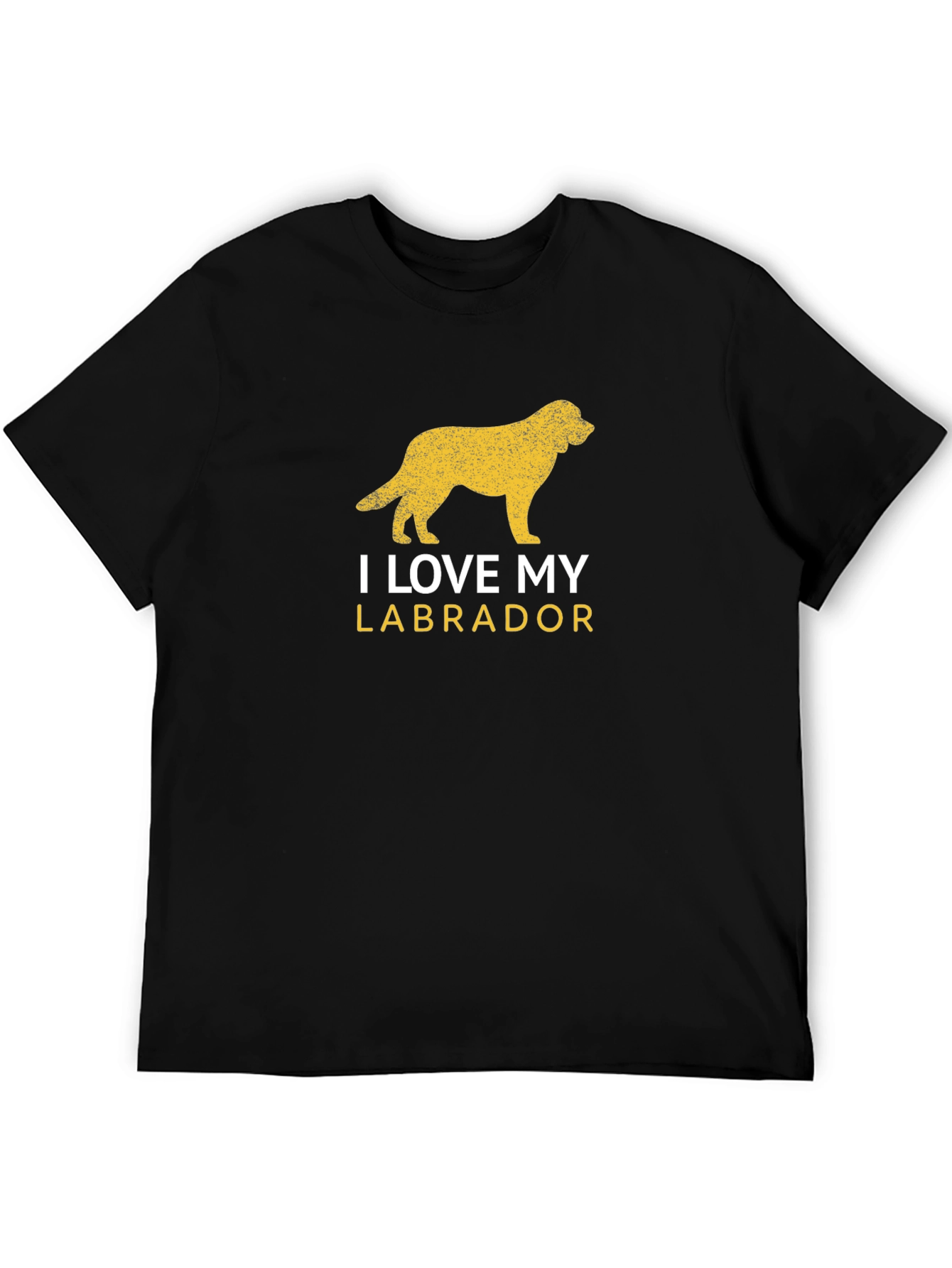 I Love My Labrador Black T-Shirt