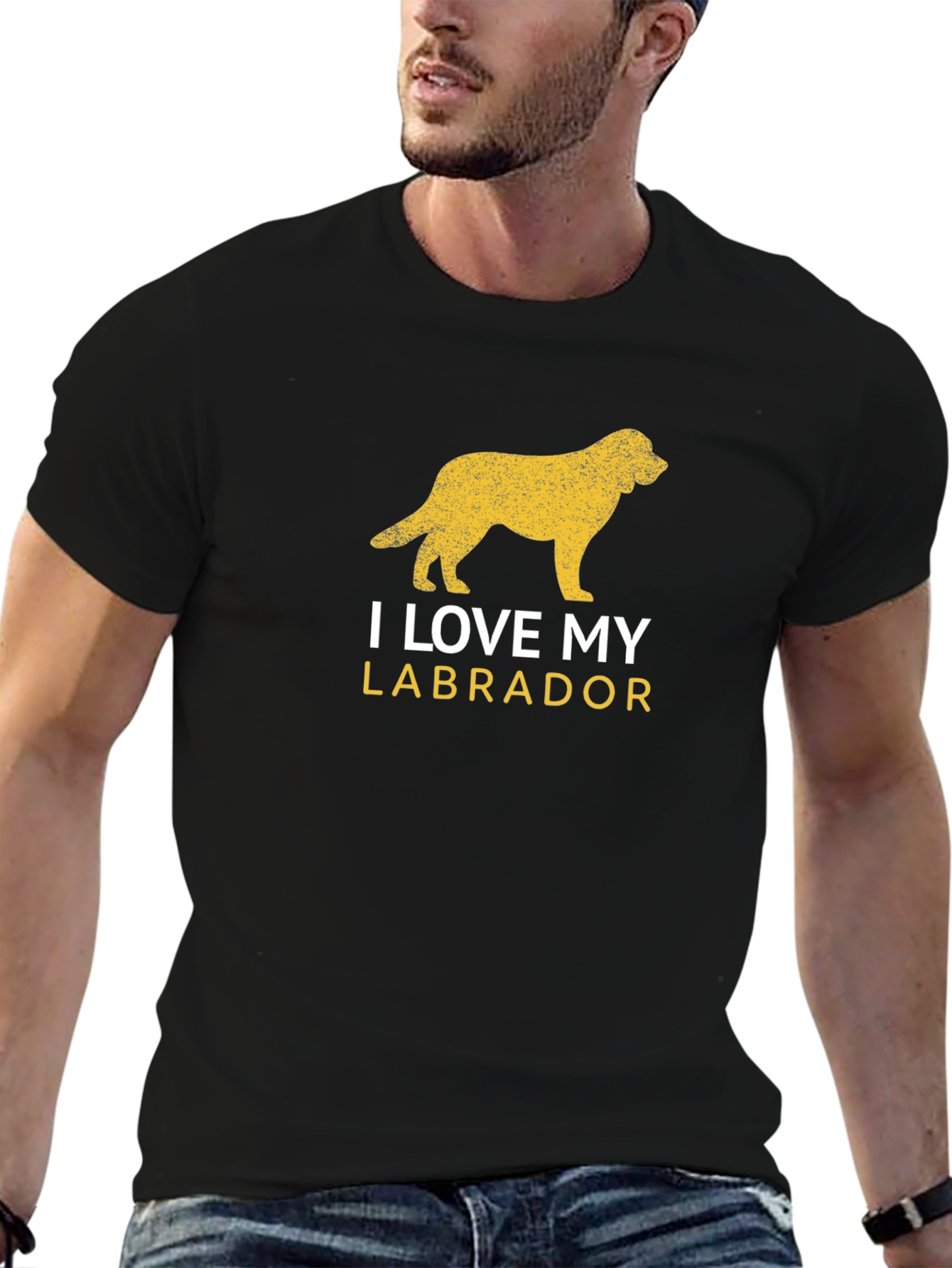 I Love My Labrador Black T-Shirt