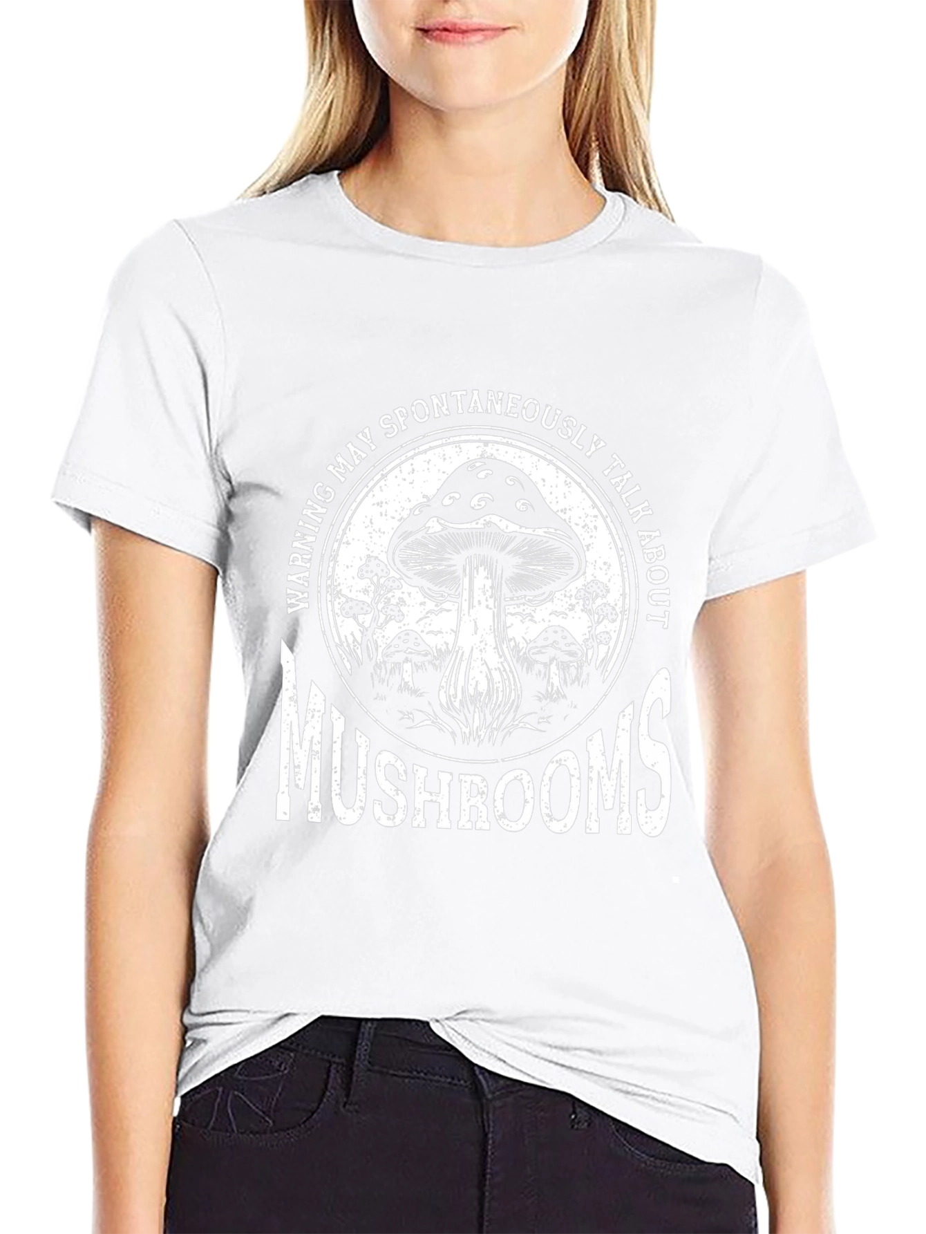 Mushroom Lover T-Shirt - Warning May Talk About Mushrooms