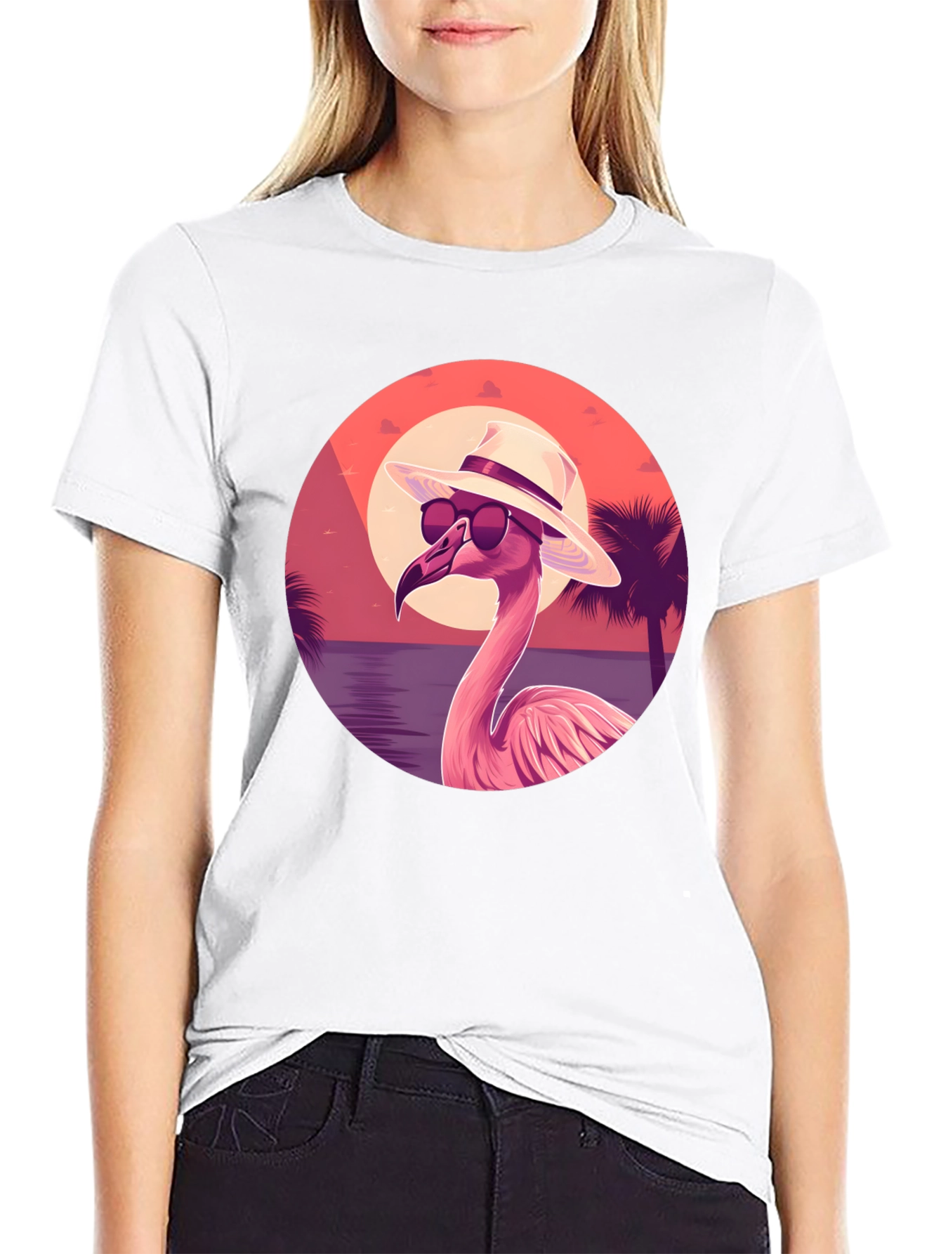 Tropical Flamingo T-Shirt - Summer Vibes