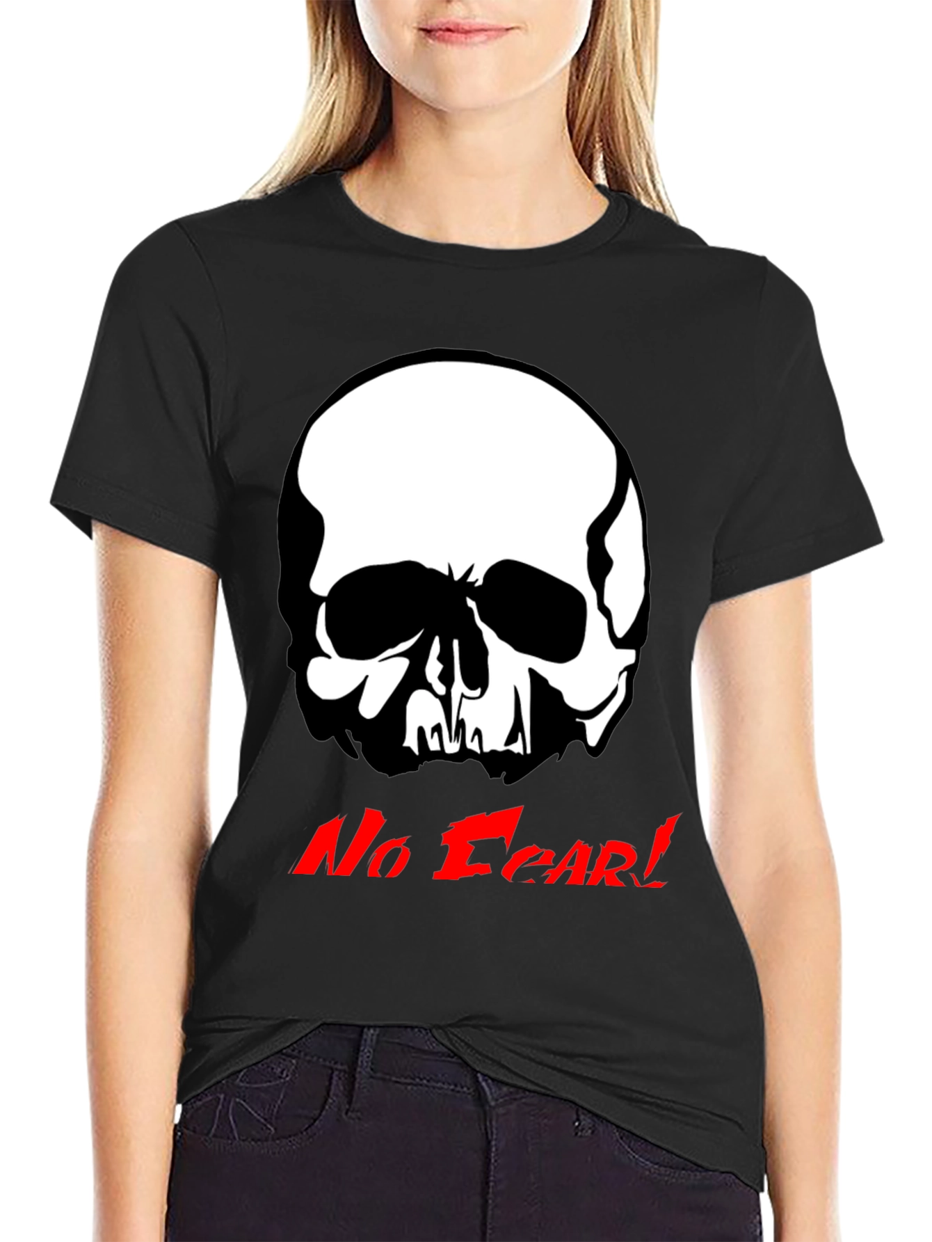 Edgy Skull Graphic Tee - No Fear!
