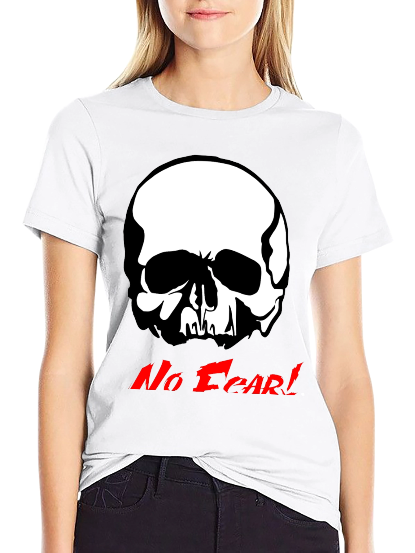 Edgy Skull Graphic Tee - No Fear!